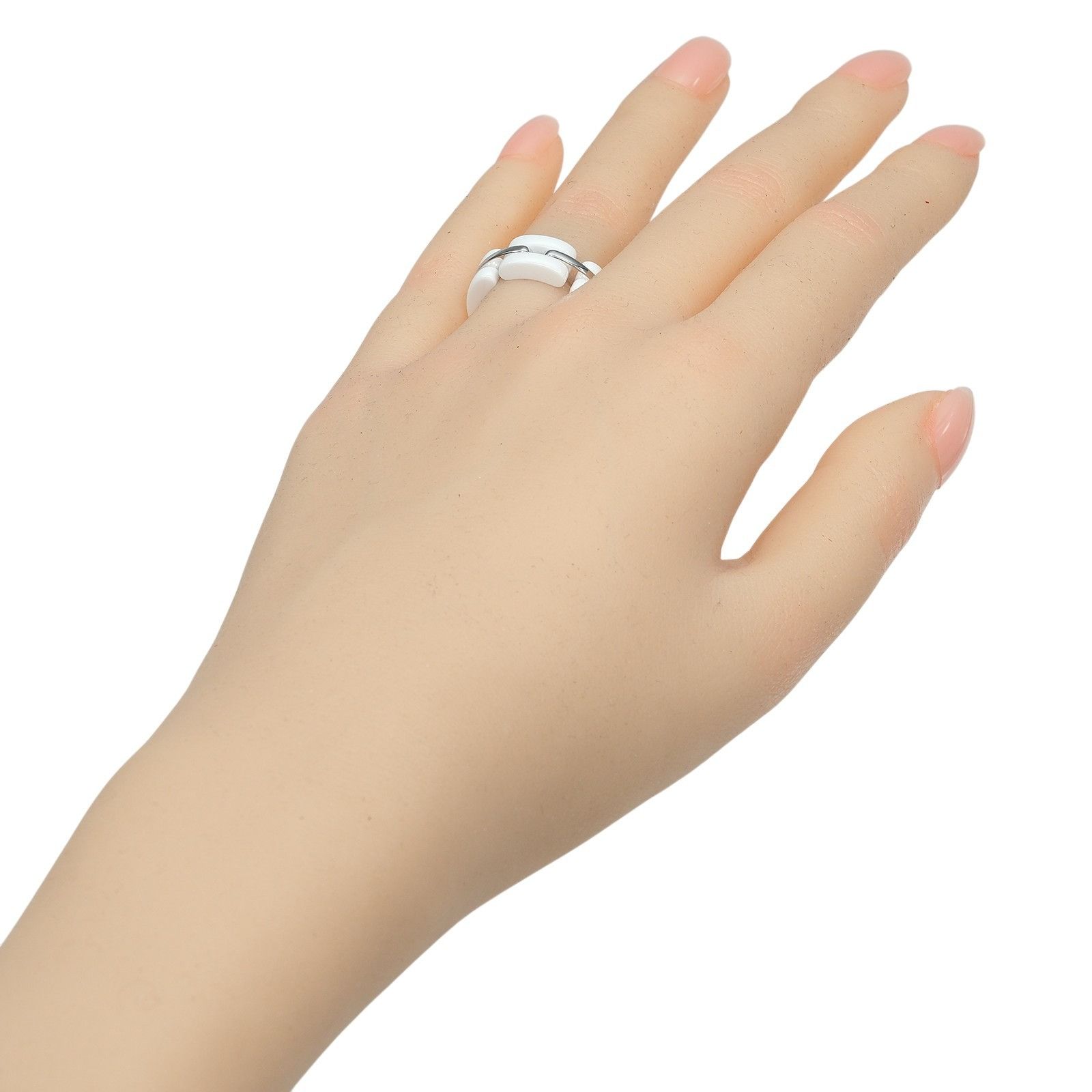 Chanel Chanel Chanel Ultra Au750 White Gold Ceramic Ring Size 49 Precious Metal Ring DUTY FREE for USA Size ONE SIZE - 2 Thumbnail