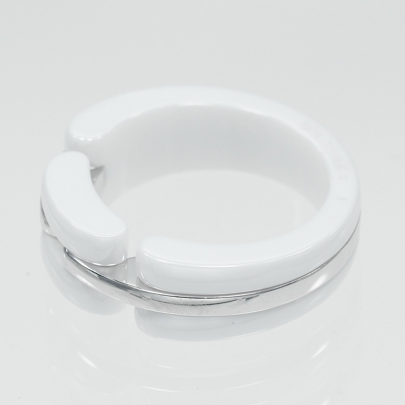 Chanel Chanel Chanel Ultra Au750 White Gold Ceramic Ring Size 49 Precious Metal Ring DUTY FREE for USA Size ONE SIZE - 6 Thumbnail