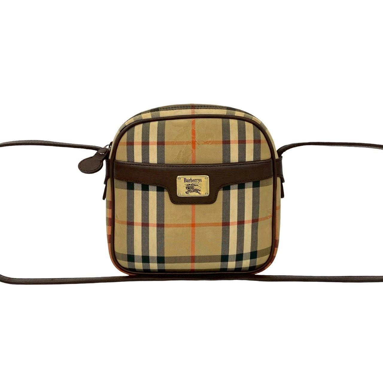 Burberry Burberry Burberry Check Canvas Leather Mini Shoulder Bag Textile Shoulder Bag DUTY FREE for USA Size ONE SIZE - 2 Thumbnail