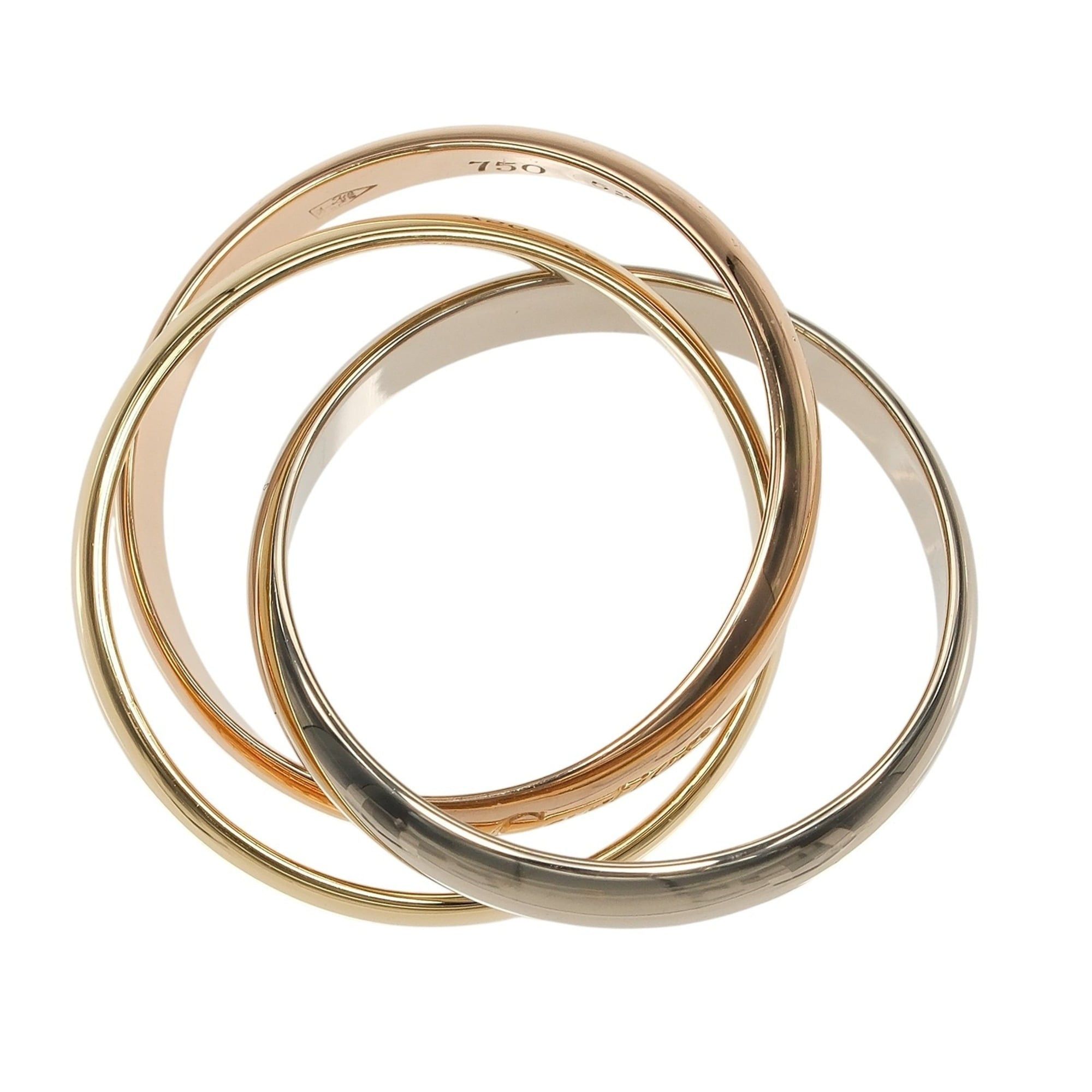 Cartier Cartier Trinity Ring, Size 12, 3.5mm Band, 18K Gold (YG, PG, WG), Approx. 7.46g Size ONE SIZE - 7 Thumbnail