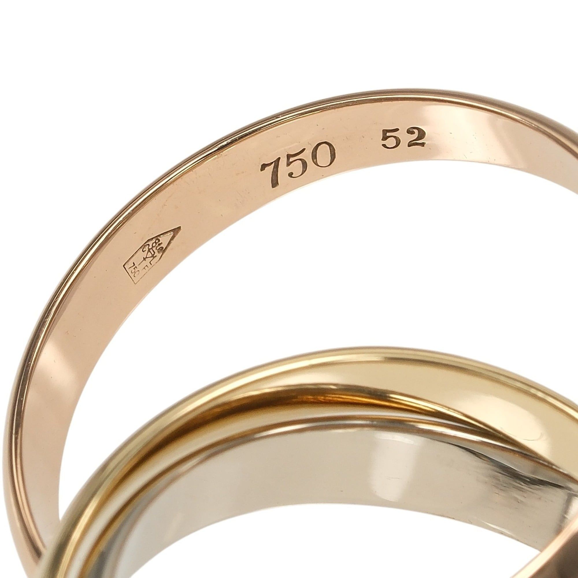 Cartier Cartier Trinity Ring, Size 12, 3.5mm Band, 18K Gold (YG, PG, WG), Approx. 7.46g Size ONE SIZE - 4 Thumbnail