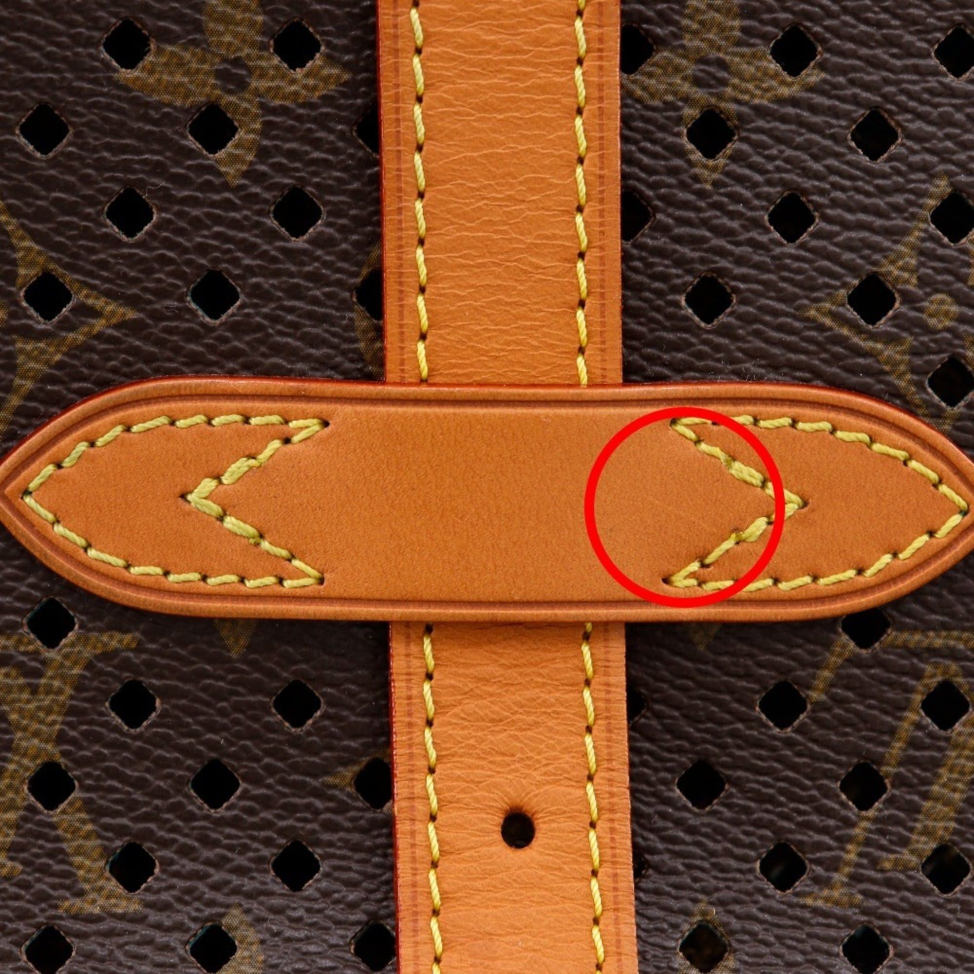 Louis Vuitton Louis Vuitton Saumur PM Shoulder Bag M93998 Monogram Perfo Turquoise 2011 Brown TJ4181 A5 Belt Buckle Women's Size ONE SIZE - 11 Thumbnail