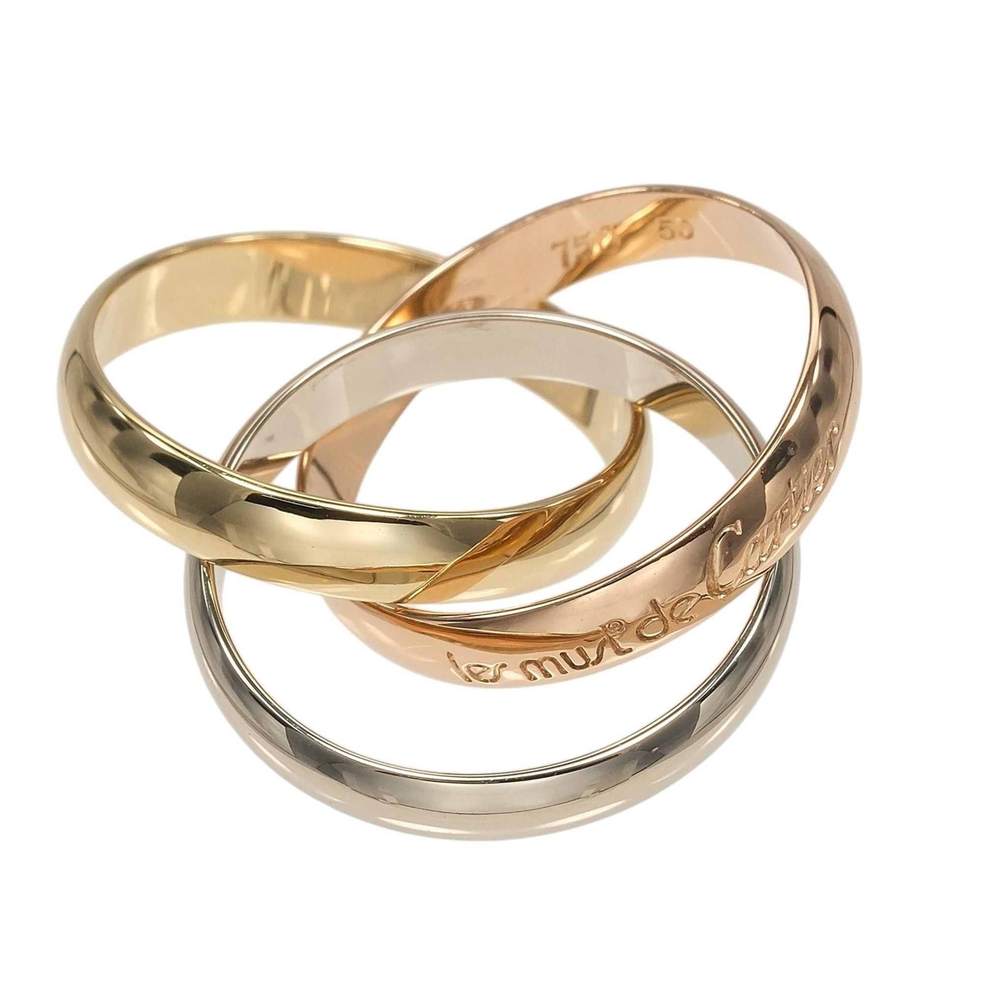 Cartier Cartier Trinity Ring, Size 10, 3.5mm Band, 18K Gold (YG, PG, WG), Approx. 7.13g Size ONE SIZE - 5 Thumbnail