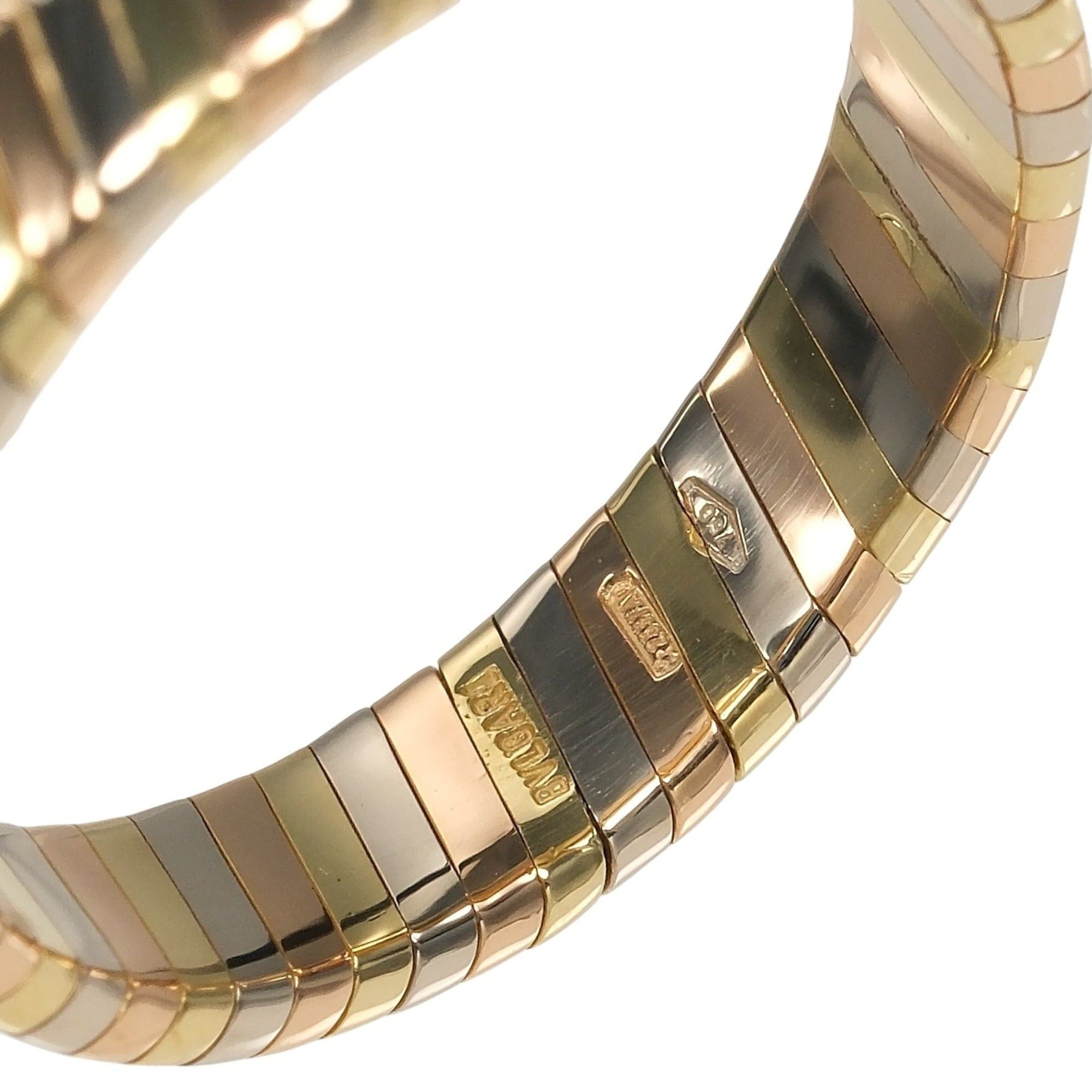 Bvlgari Bvlgari Bulgari Tubogas Ring, Size 17.5, 18K Gold (YG, PG, WG), Approx. 6.55g. Size ONE SIZE - 4 Thumbnail
