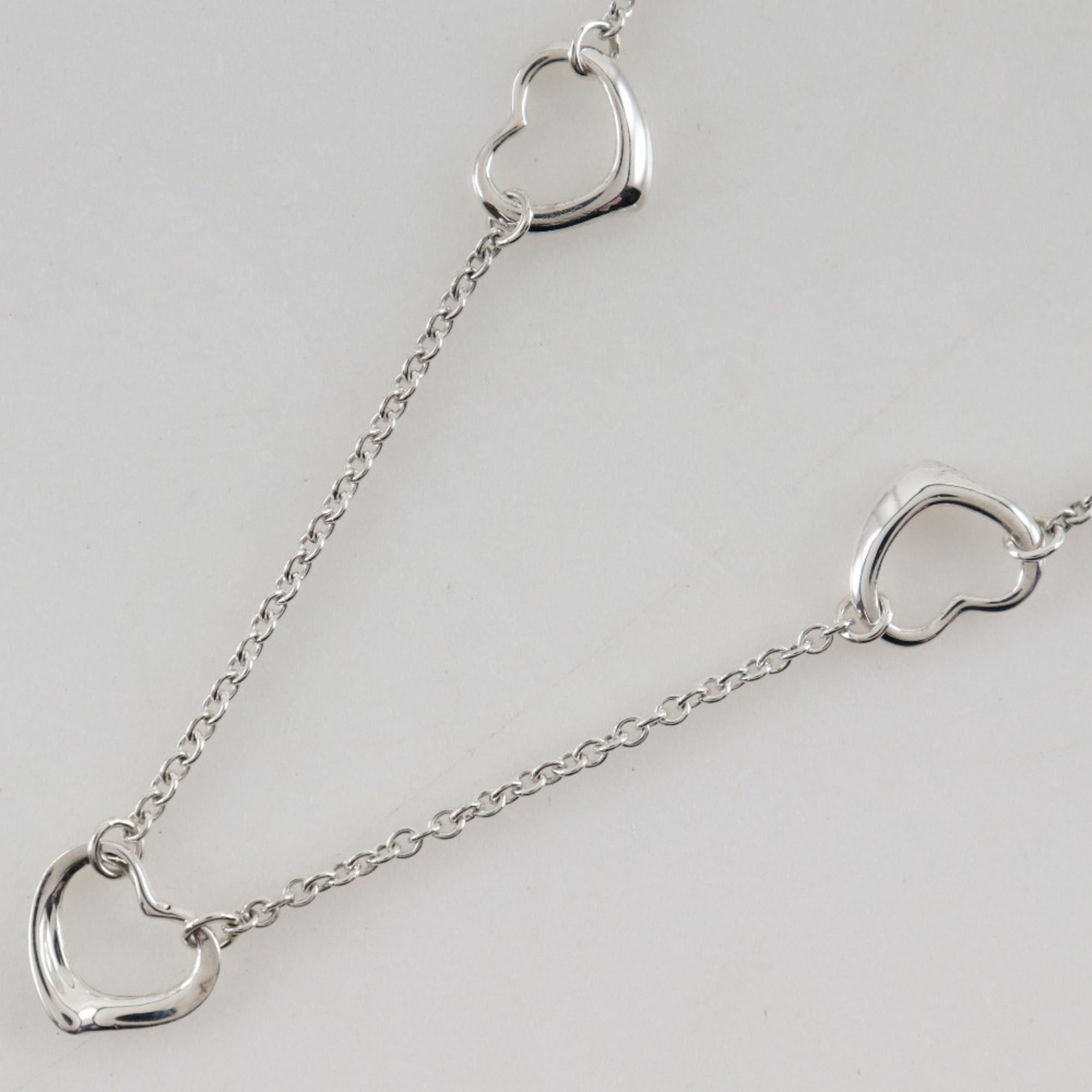 Tiffany & Co. Tiffany & Co. Open Heart 3P Necklace, designed by Elsa Peretti, 925 Sterling Silver, Made in Spain, Approx. 3.0g, Women's. Size ONE SIZE - 3 Thumbnail