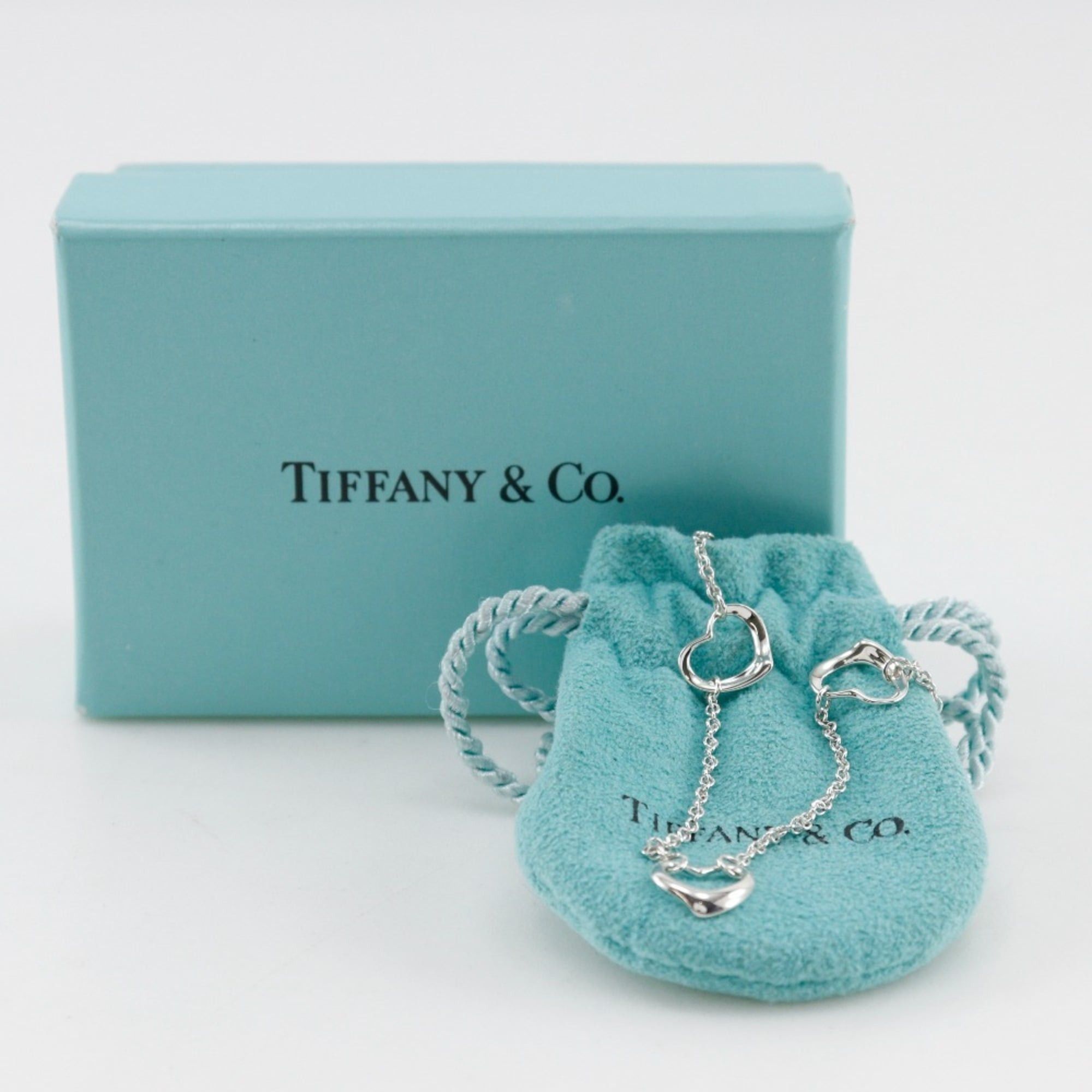Tiffany & Co. Tiffany & Co. Open Heart 3P Necklace, designed by Elsa Peretti, 925 Sterling Silver, Made in Spain, Approx. 3.0g, Women's. Size ONE SIZE - 8 Thumbnail