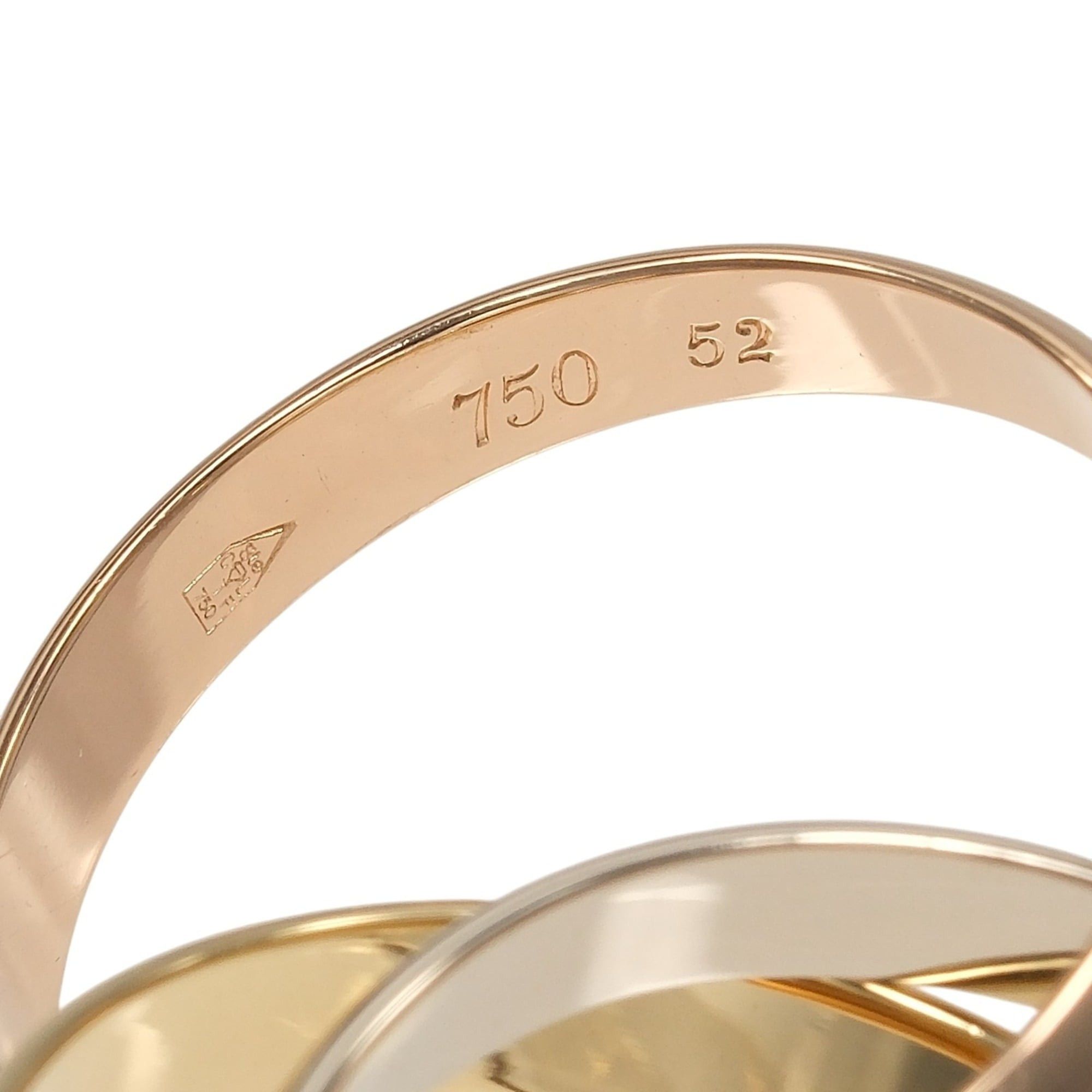 Cartier Cartier Trinity Ring, Size 12, 3.5mm Band, 18K Gold (YG, PG, WG), Approx. 7.61g Size ONE SIZE - 4 Thumbnail
