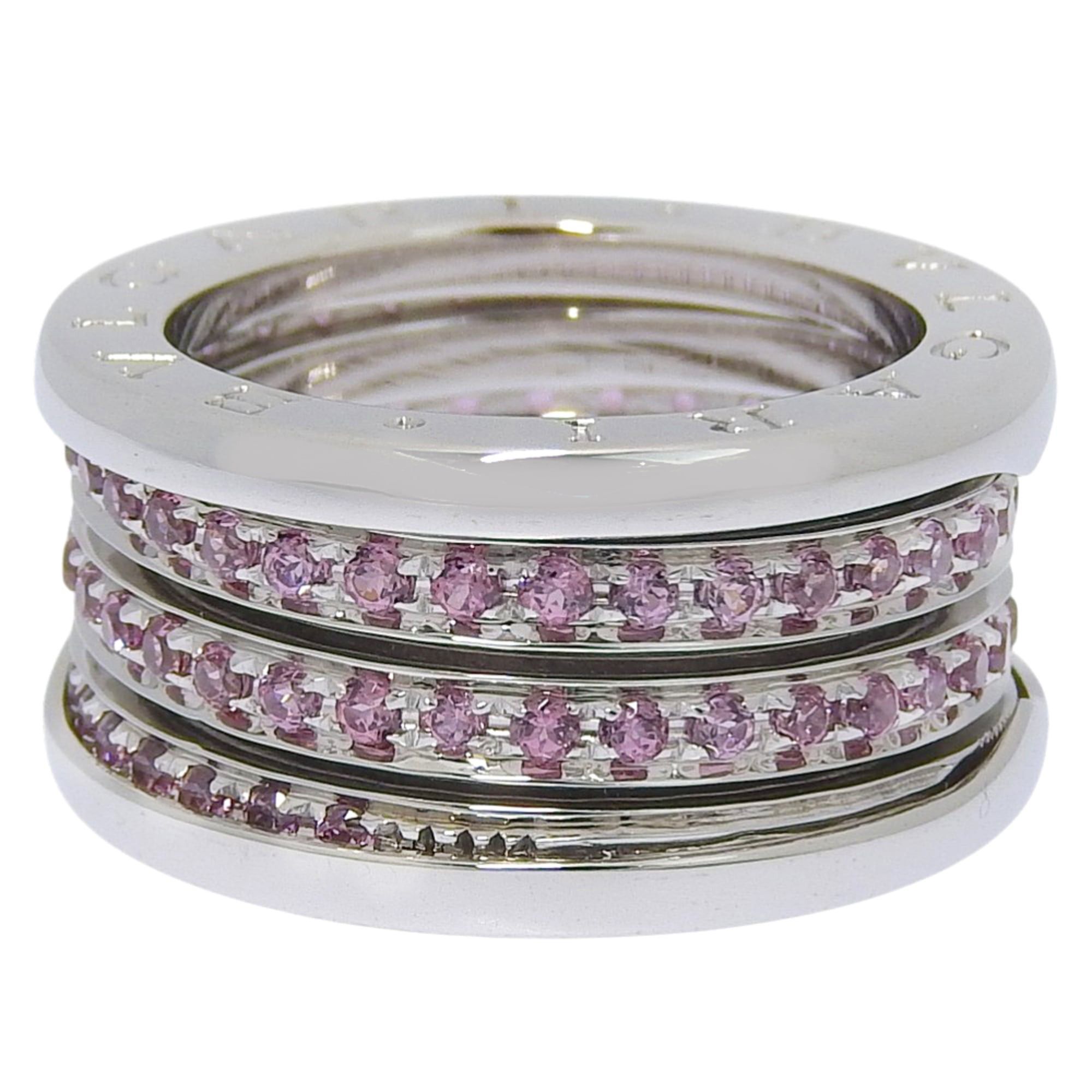 Bvlgari BVLGARI B-zero1 Ring, Size 11.5, 4-band design, 18K white gold with pink tourmaline, approx. 13.3g, Women's. Size ONE SIZE - 5 Thumbnail