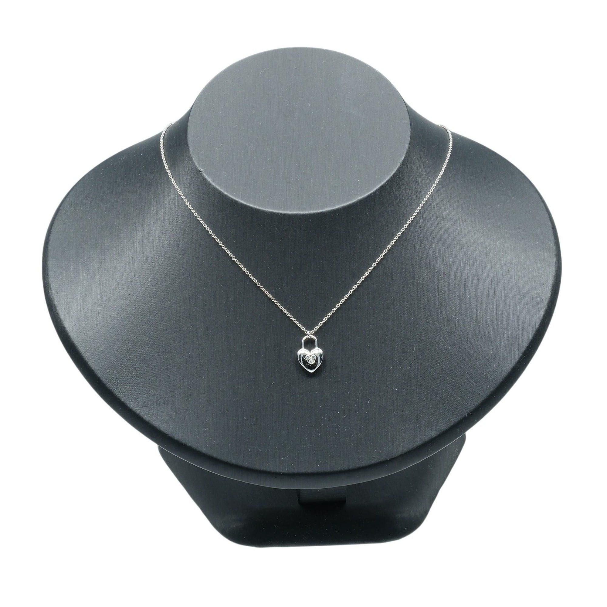 Tiffany & Co. Tiffany & Co. Heart Lock Necklace, 18K White Gold, Diamond, Approx. 3.22g. Size ONE SIZE - 2 Thumbnail
