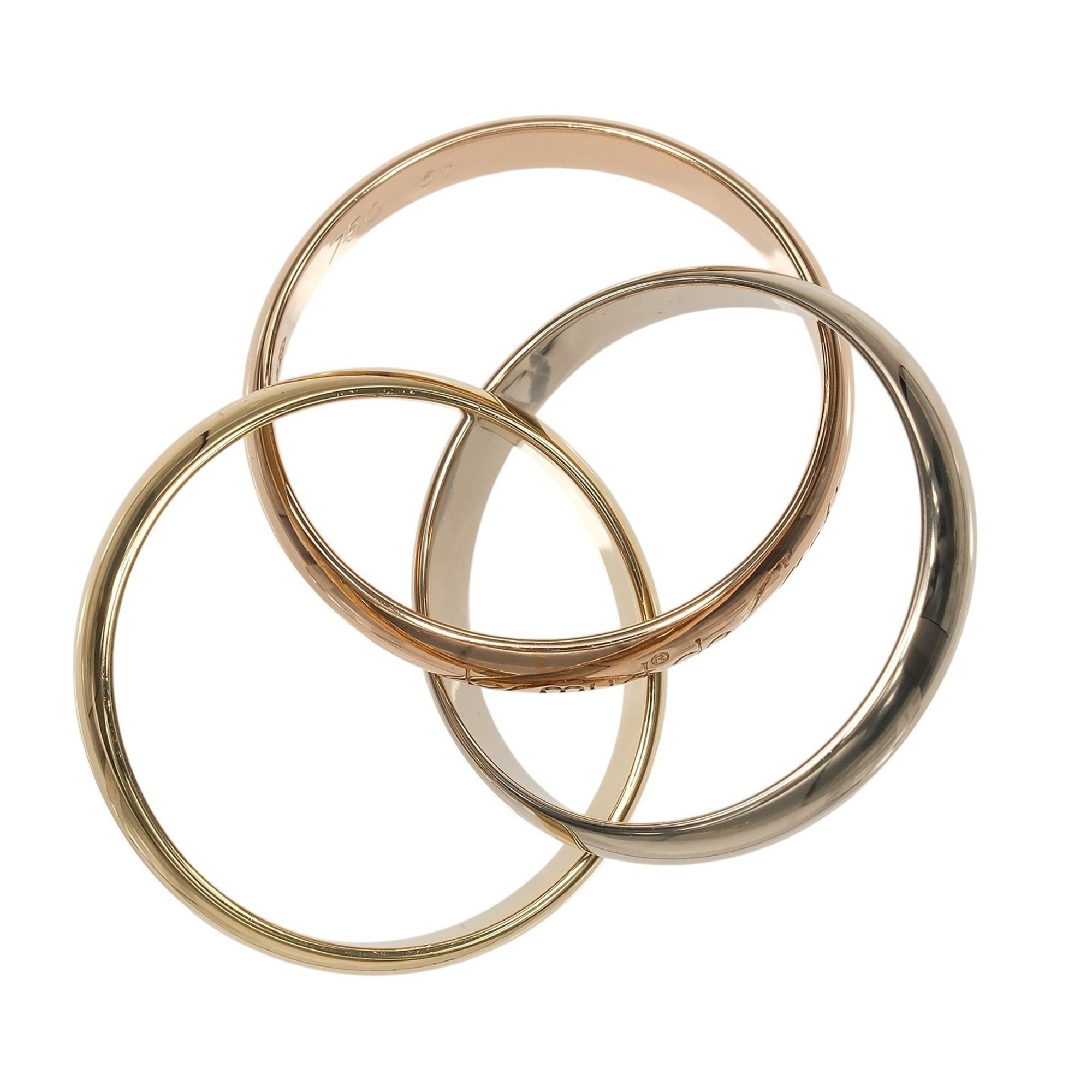 Cartier Cartier Trinity Ring, Size 11, 3.5mm Band, 18K Gold (YG, PG, WG), Approx. 7.45g Size ONE SIZE - 6 Thumbnail