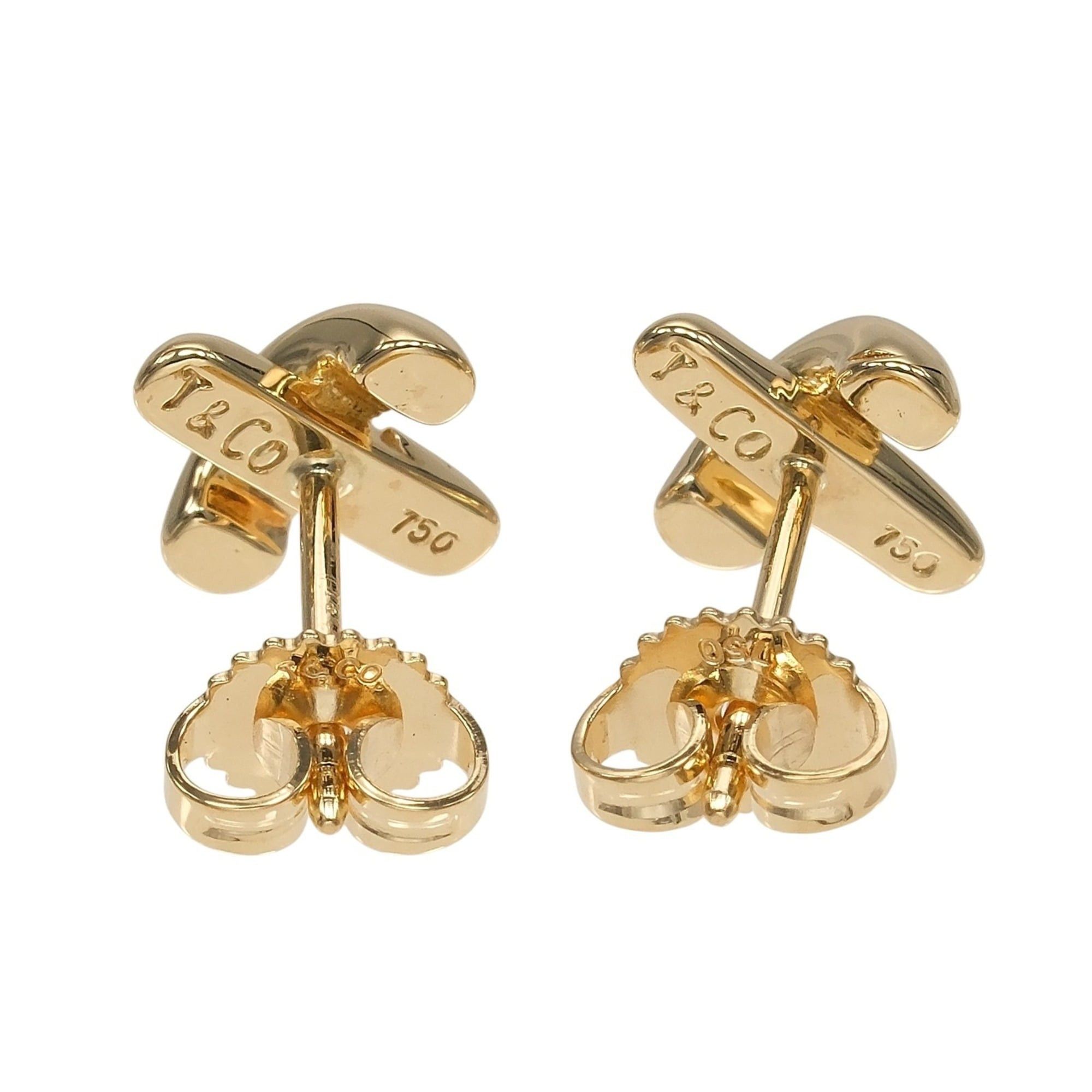 Tiffany & Co. Tiffany & Co. Cross Stitch Earrings, 18K Yellow Gold, Approx. 3g. Size ONE SIZE - 3 Thumbnail