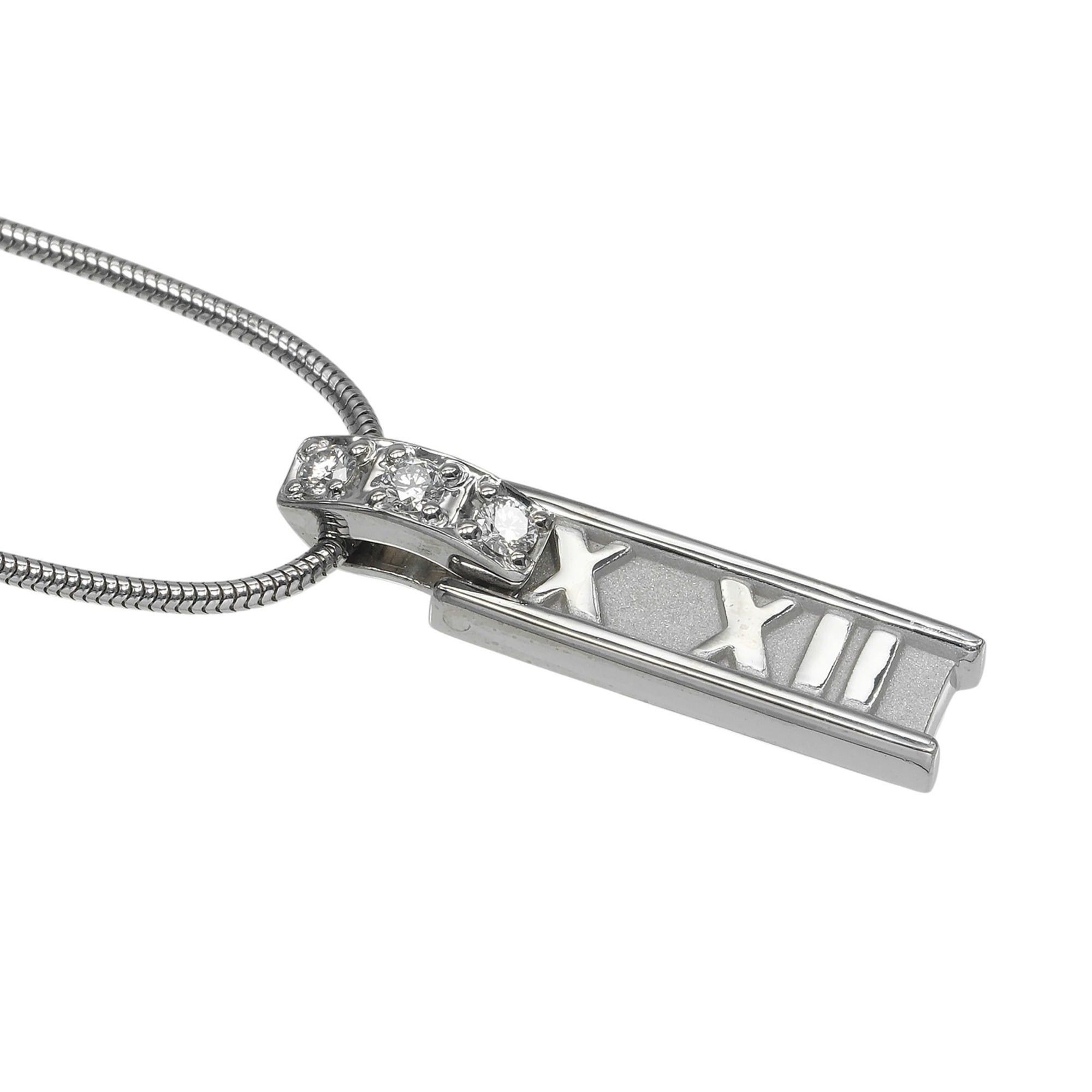 Tiffany & Co. Tiffany & Co. Atlas Bar Necklace, 18K White Gold, Diamond, Approx. 7.1g. Size ONE SIZE - 4 Thumbnail