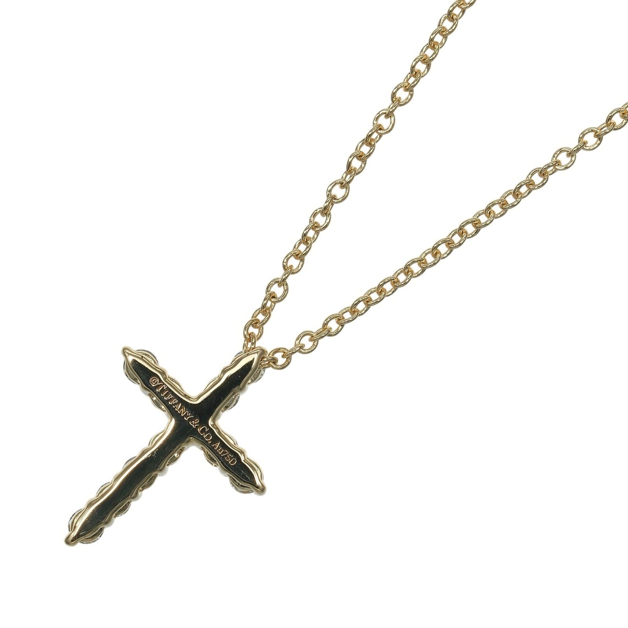 Tiffany & Co. Tiffany & Co. Cross Necklace XS 18K Yellow Gold with Diamonds, Approx. 2.22g. Size ONE SIZE - 3 Thumbnail