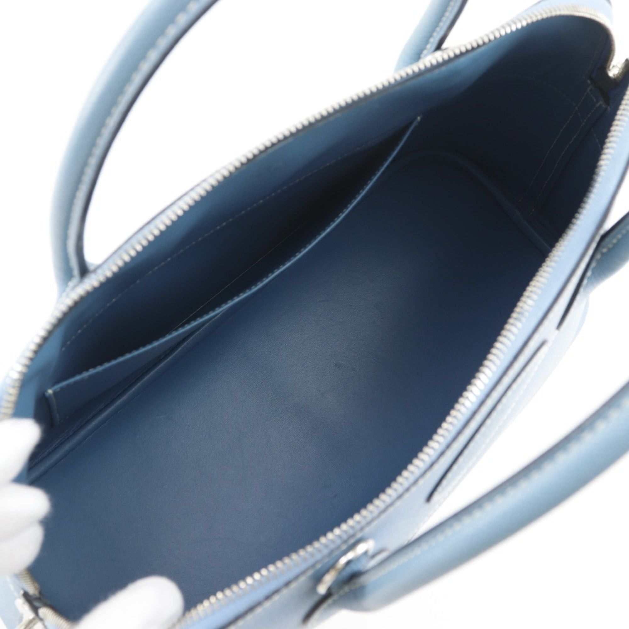 Hermes Hermes Bolide 35 Handbag, 2-Way Shoulder Bag, Veau Epsom Leather, Blue Jean, 2006 Model, Silver Hardware, □J, 2-Way, A4 Size, Bolide35, Women's. Size ONE SIZE - 6 Thumbnail