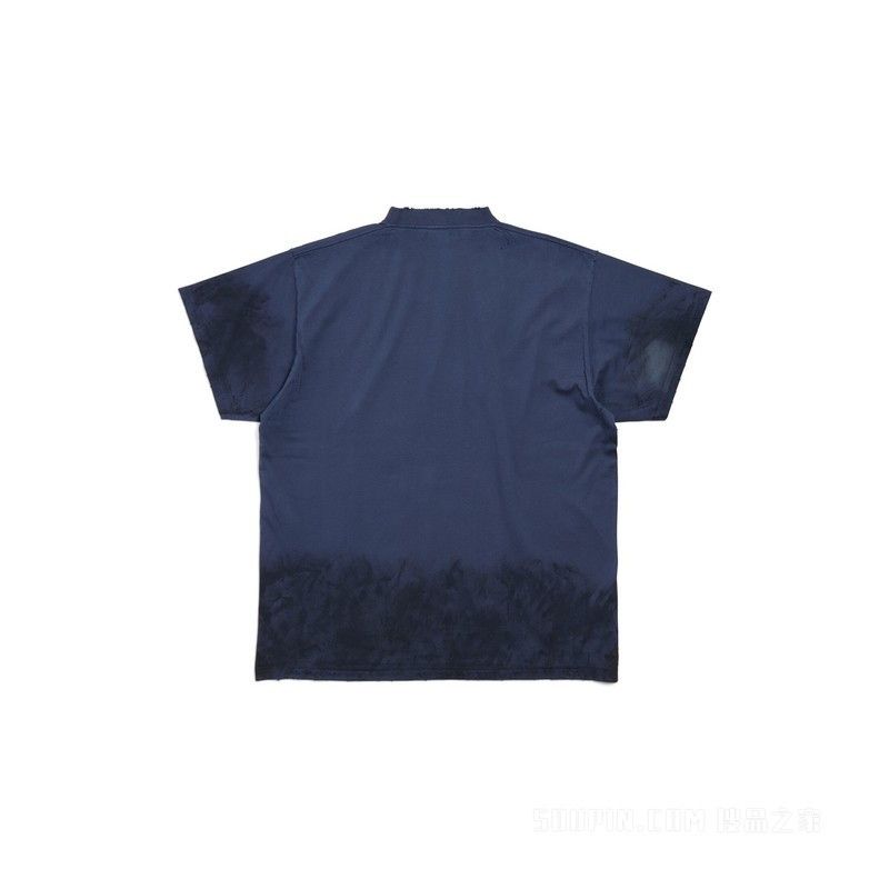 Balenciaga 3b stencil t-shirt oversized blue Size US M / EU 48-50 / 2 - 2 Thumbnail
