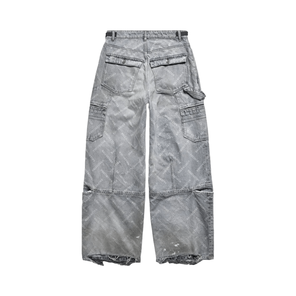 Balenciaga bal diagonal allover cargo pants light blue Size US 32 / EU 48 - 2 Thumbnail
