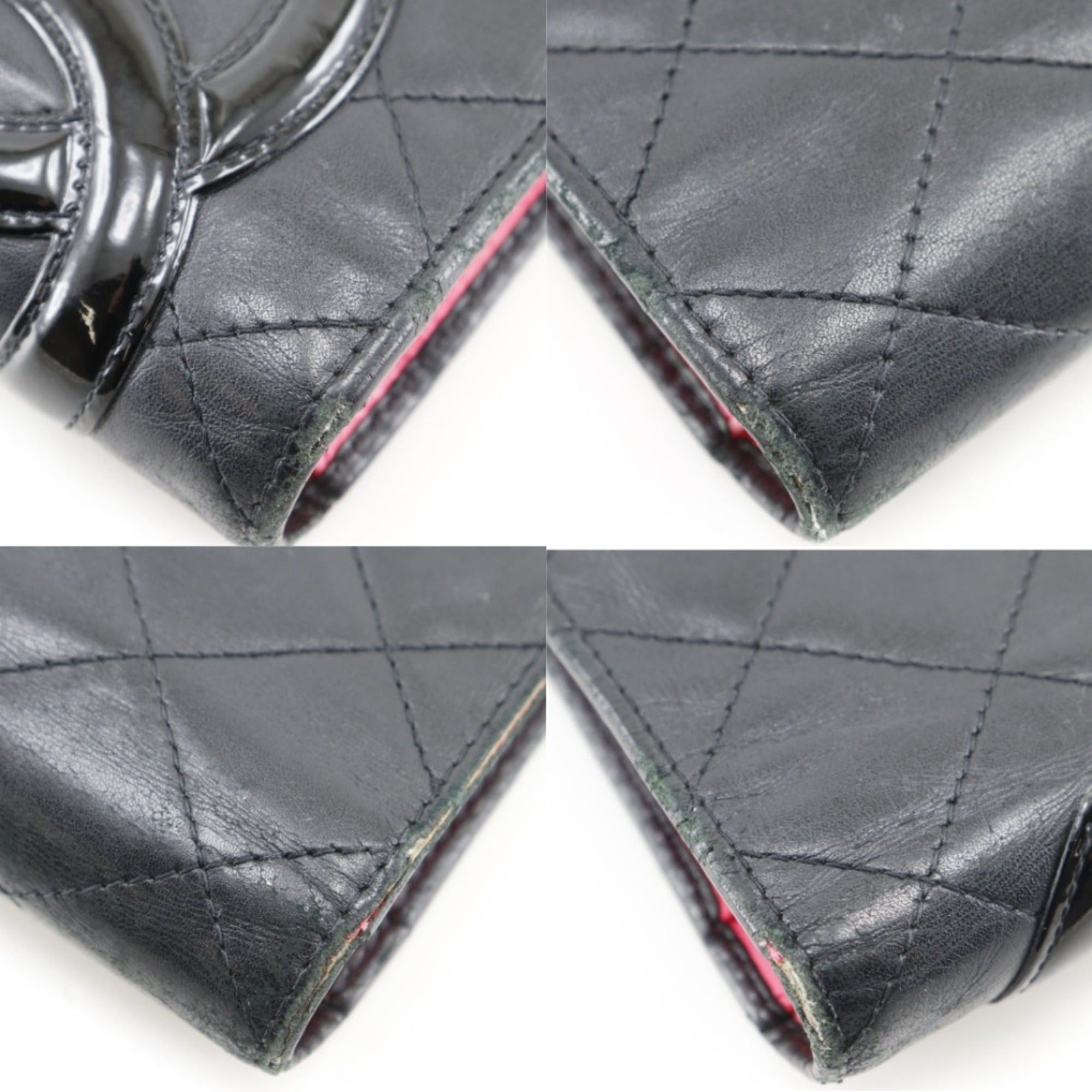 Chanel Chanel Cambon Line Bi-fold Long Wallet A26717 Calfskin Black Open line Women's Size ONE SIZE - 4 Thumbnail