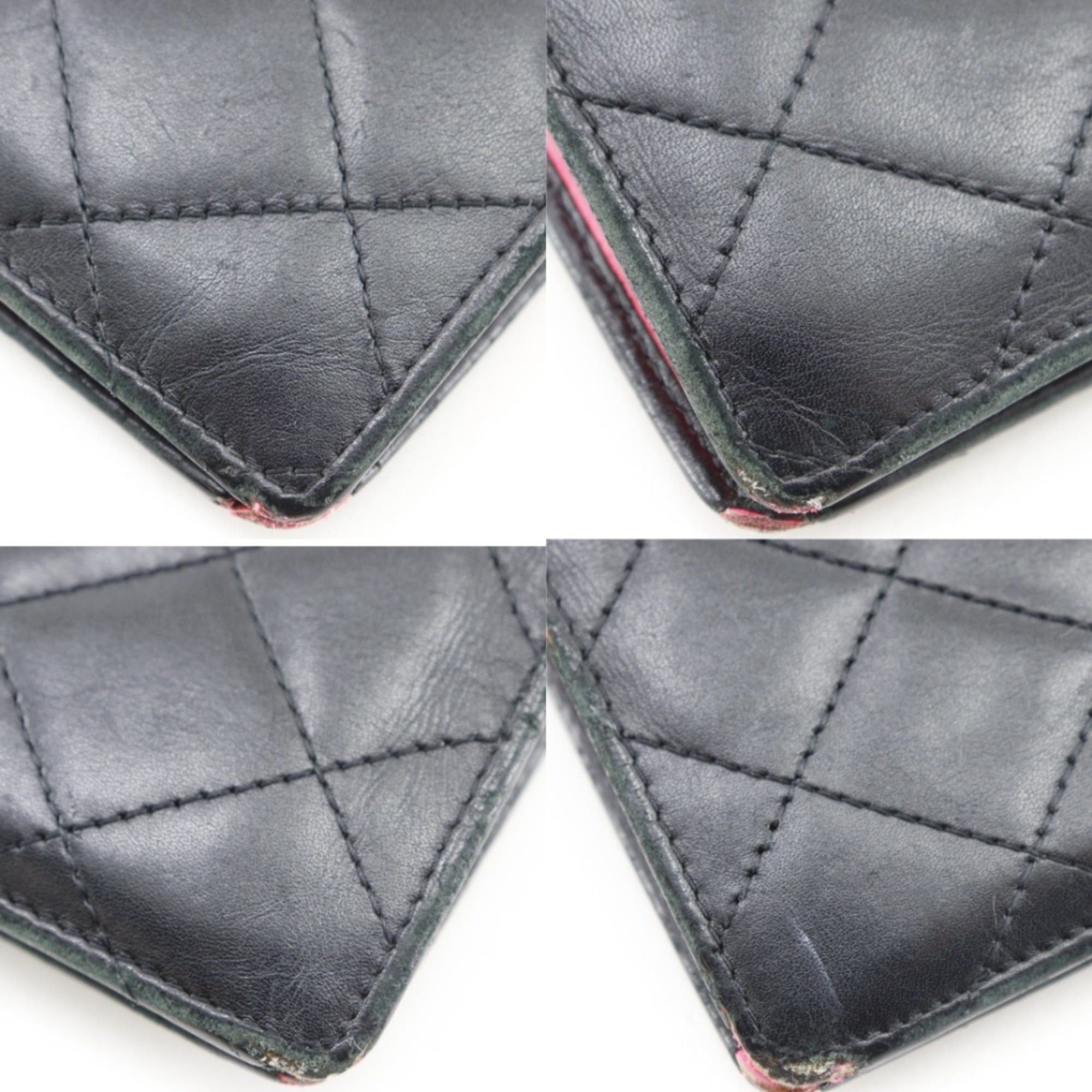 Chanel Chanel Cambon Line Bi-fold Long Wallet A26717 Calfskin Black Open line Women's Size ONE SIZE - 5 Thumbnail