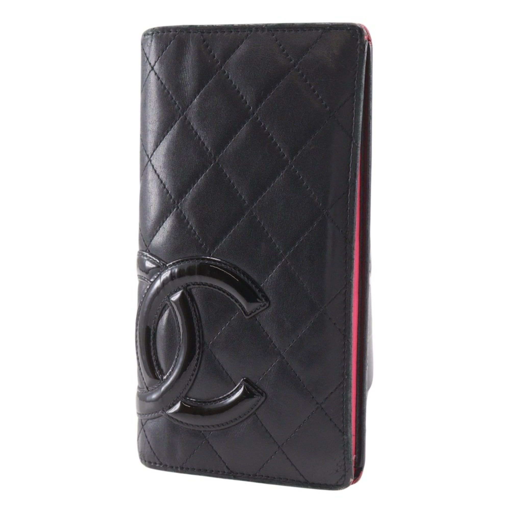 Chanel Chanel Cambon Line Bi-fold Long Wallet A26717 Calfskin Black Open line Women's Size ONE SIZE - 2 Thumbnail