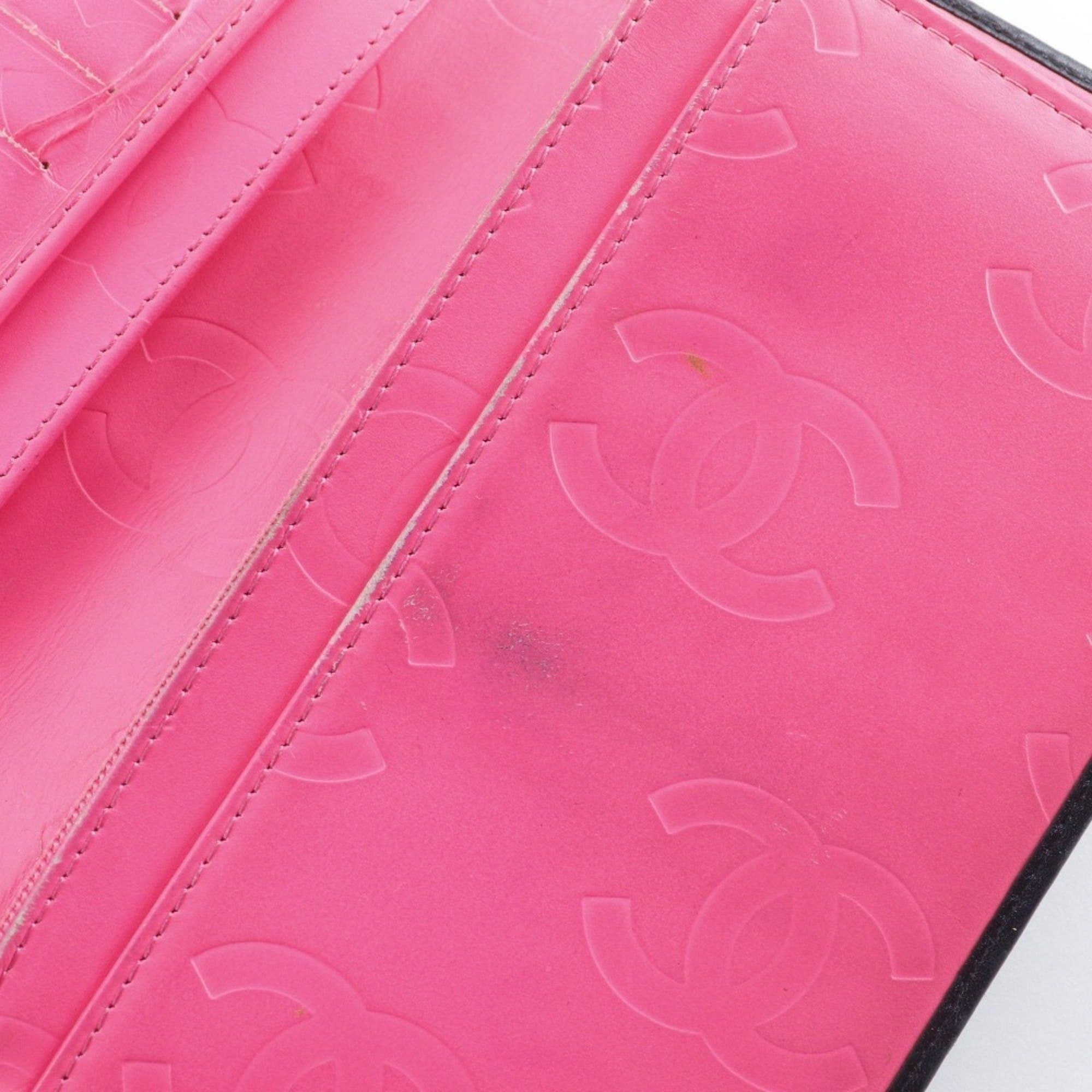Chanel Chanel Cambon Line Bi-fold Long Wallet A26717 Calfskin Black Open line Women's Size ONE SIZE - 12 Thumbnail