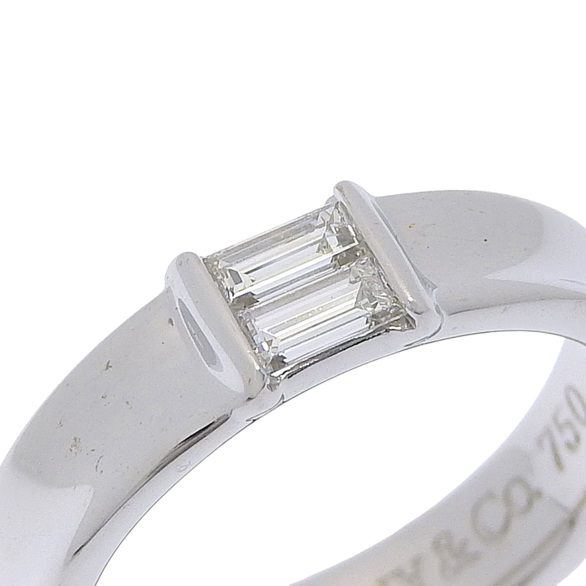 Tiffany & Co. Tiffany & Co. Stacking Ring, Size 10, 1997, 18K White Gold with Diamonds, Approx. 5.0g, Women's. Size ONE SIZE - 4 Thumbnail