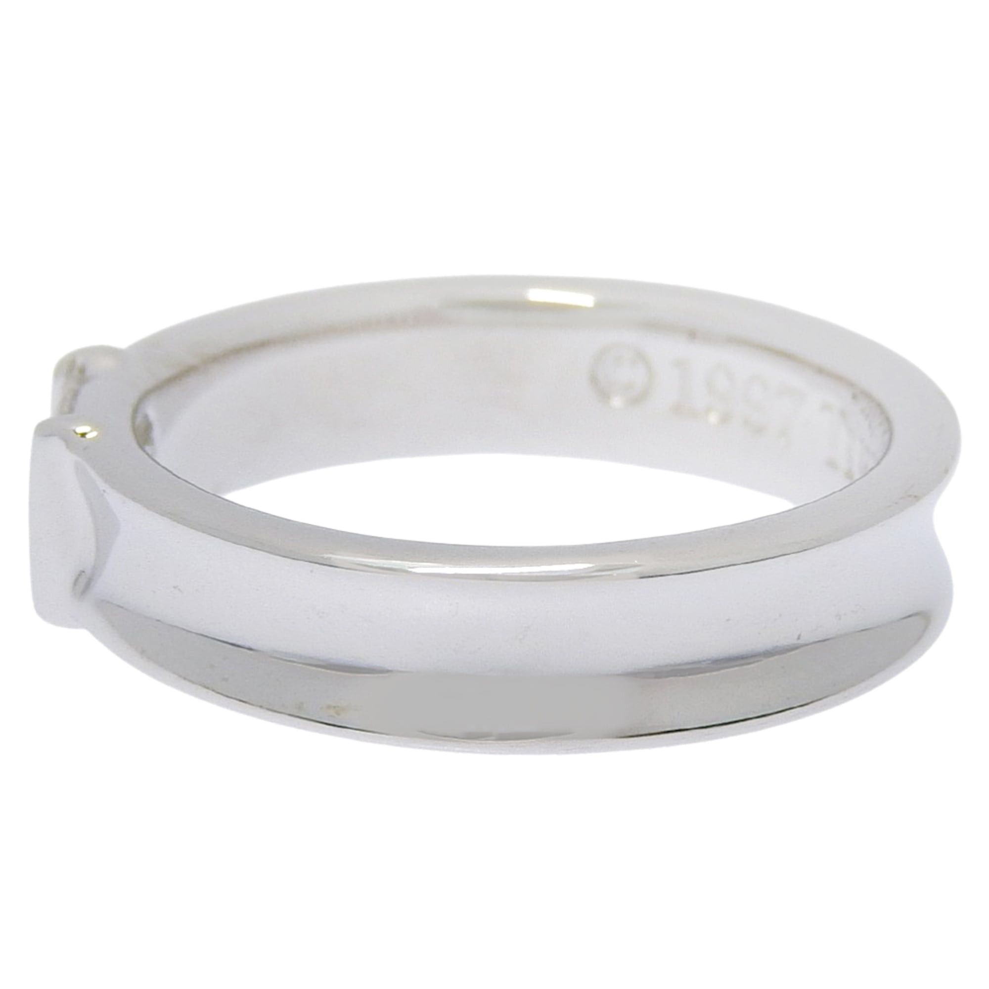 Tiffany & Co. Tiffany & Co. Stacking Ring, Size 10, 1997, 18K White Gold with Diamonds, Approx. 5.0g, Women's. Size ONE SIZE - 5 Thumbnail