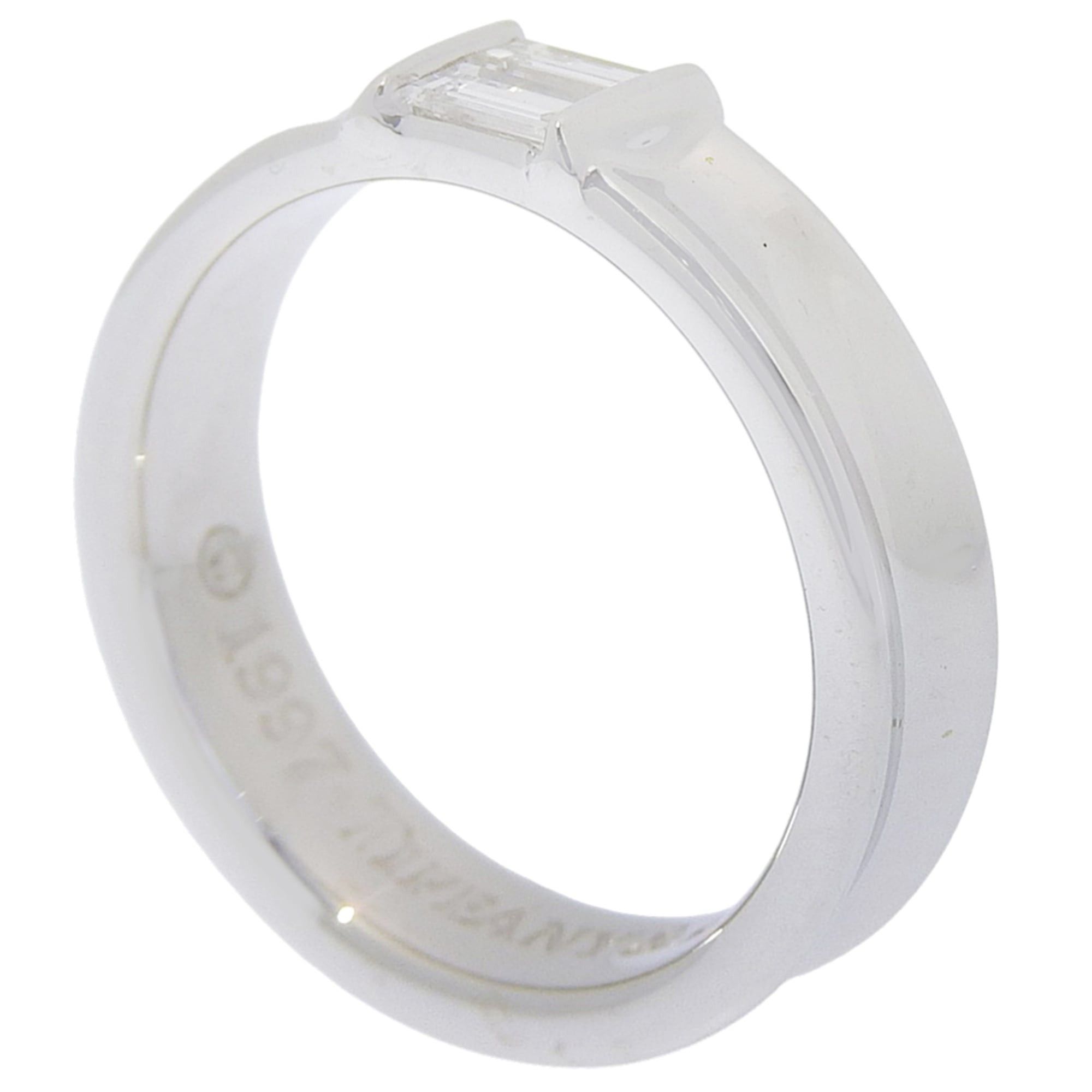 Tiffany & Co. Tiffany & Co. Stacking Ring, Size 10, 1997, 18K White Gold with Diamonds, Approx. 5.0g, Women's. Size ONE SIZE - 3 Thumbnail