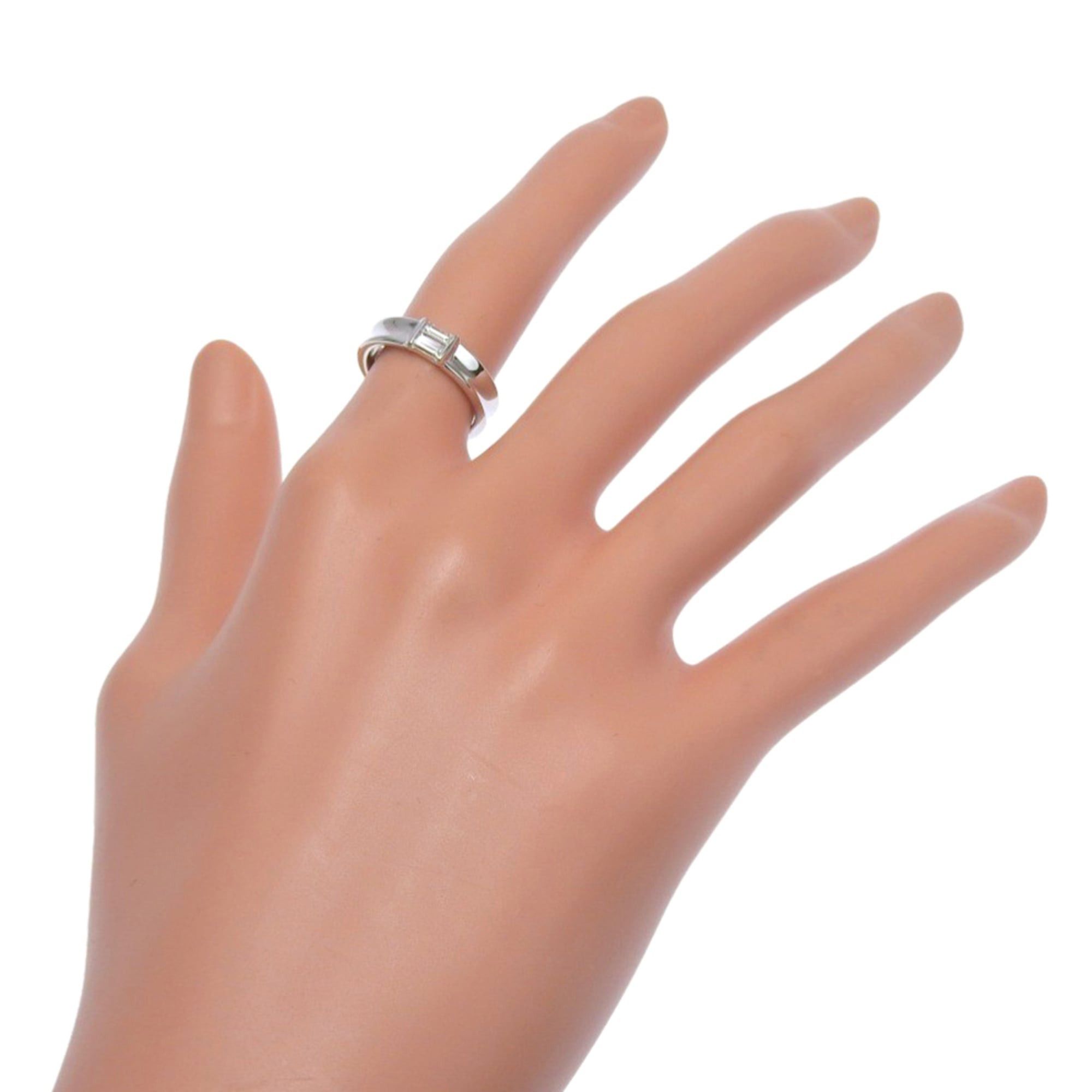 Tiffany & Co. Tiffany & Co. Stacking Ring, Size 10, 1997, 18K White Gold with Diamonds, Approx. 5.0g, Women's. Size ONE SIZE - 2 Thumbnail