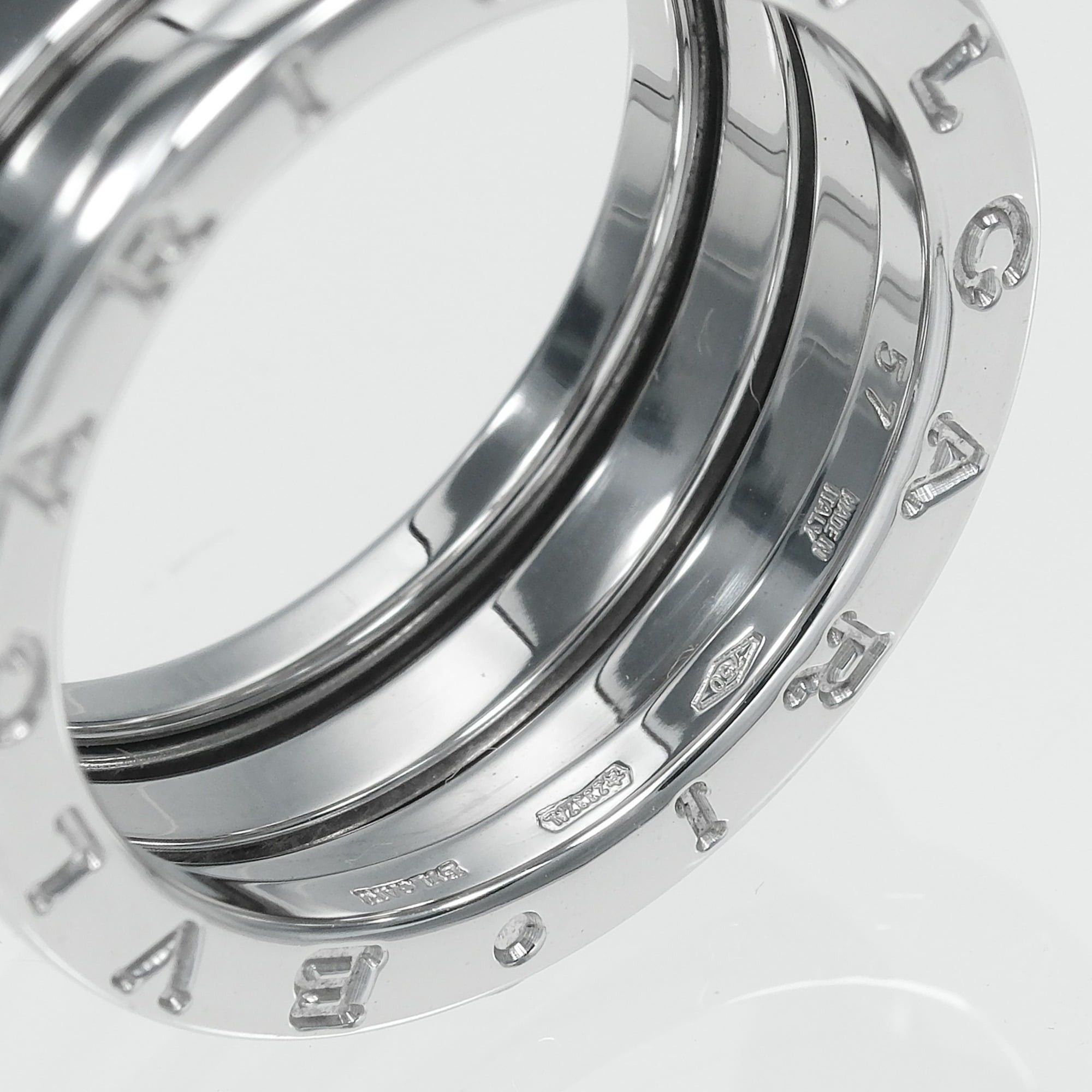 Bvlgari Bvlgari Bulgari B.ZERO1 3-band ring, size 16.5, 18KWG white gold, approximately 10.33g. Size ONE SIZE - 4 Thumbnail