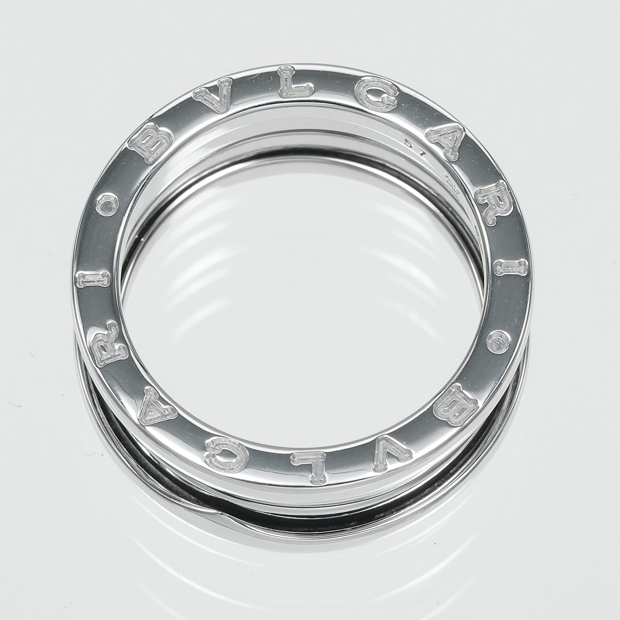Bvlgari Bvlgari Bulgari B.ZERO1 3-band ring, size 16.5, 18KWG white gold, approximately 10.33g. Size ONE SIZE - 10 Thumbnail