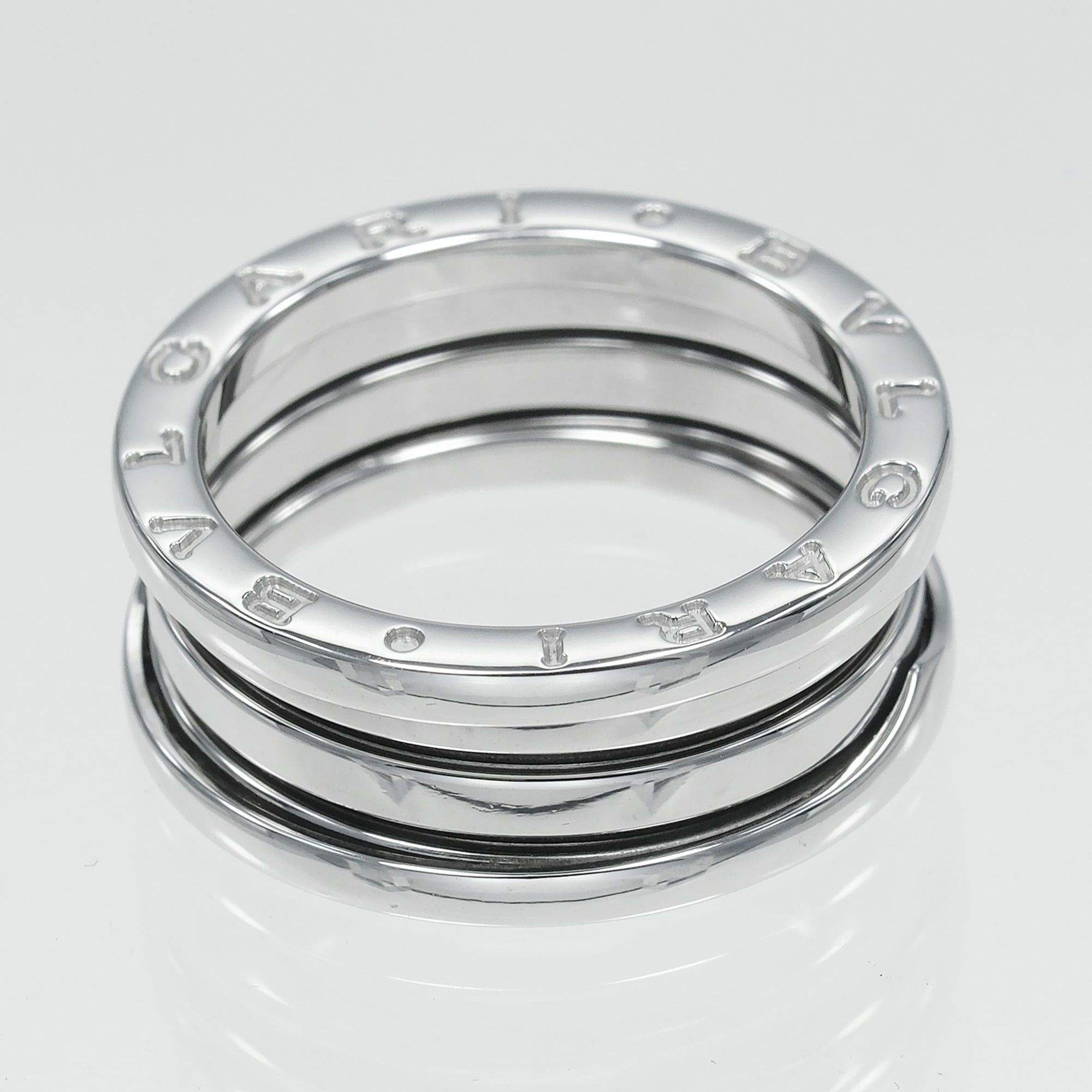 Bvlgari Bvlgari Bulgari B.ZERO1 3-band ring, size 16.5, 18KWG white gold, approximately 10.33g. Size ONE SIZE - 8 Thumbnail