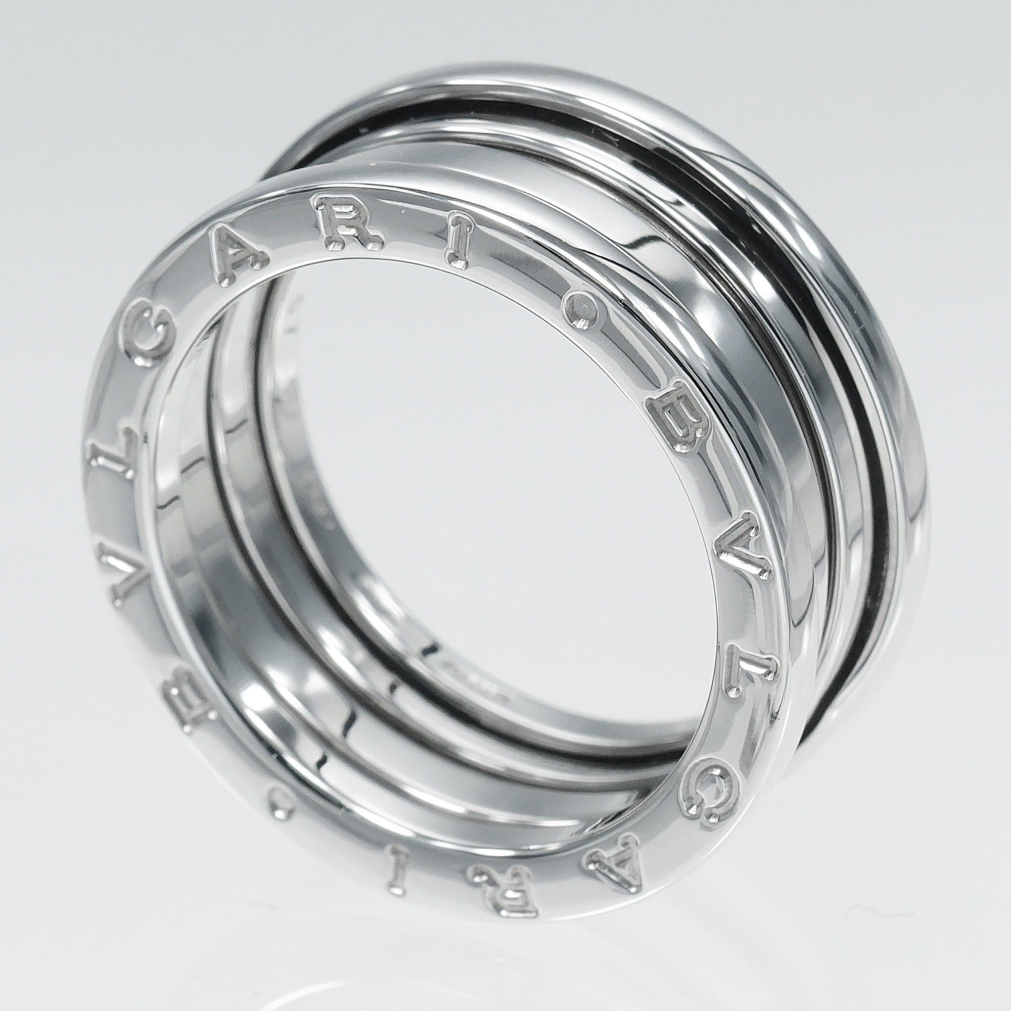 Bvlgari Bvlgari Bulgari B.ZERO1 3-band ring, size 16.5, 18KWG white gold, approximately 10.33g. Size ONE SIZE - 3 Thumbnail
