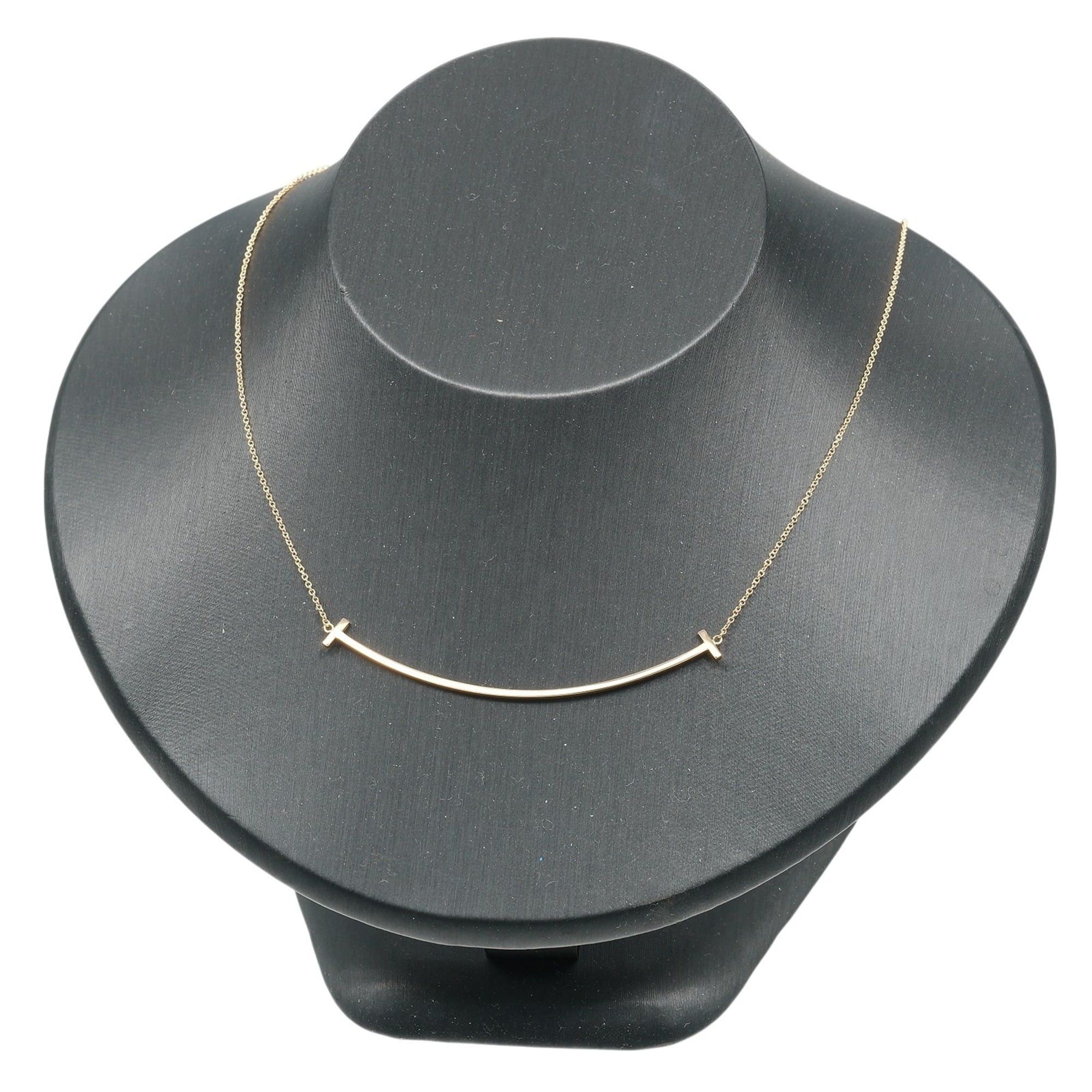 Tiffany & Co. Tiffany & Co. T Smile Large Necklace, 18K Pink Gold, Approx. 3.75g. Size ONE SIZE - 2 Thumbnail