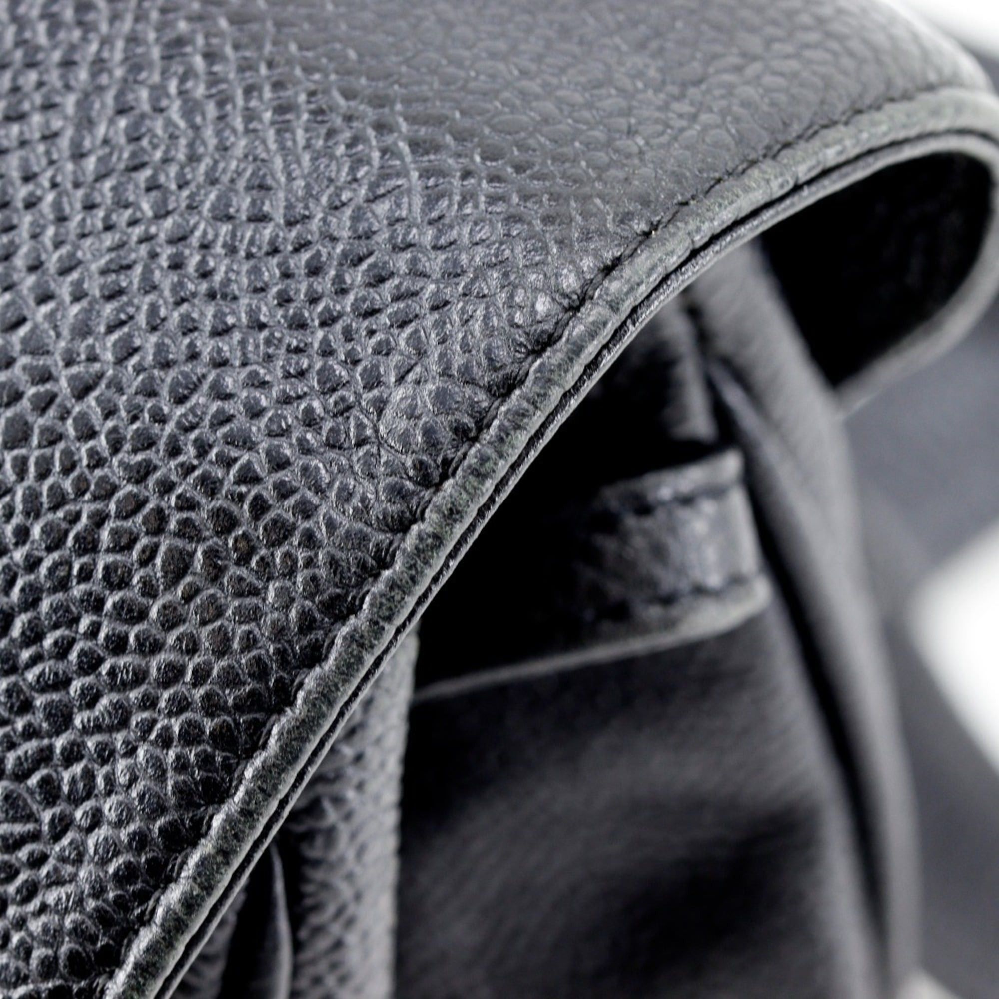 Chanel Chanel Coco Mark Backpack/Daypack, Chain Backpack, Caviar Leather, Black, A5 Size, Turn-Lock, Women's. Size ONE SIZE - 8 Thumbnail
