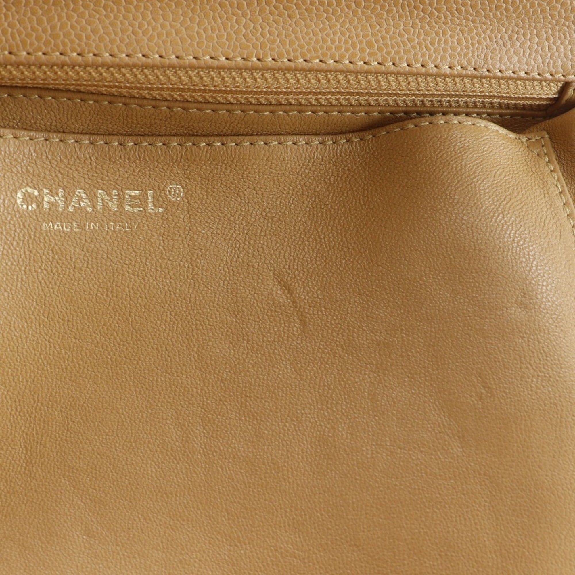 Chanel Chanel Matelassé Top Handle Bag, A12397, Caviar Leather, Beige, A5 size, Turnlock, Women's. Size ONE SIZE - 8 Thumbnail