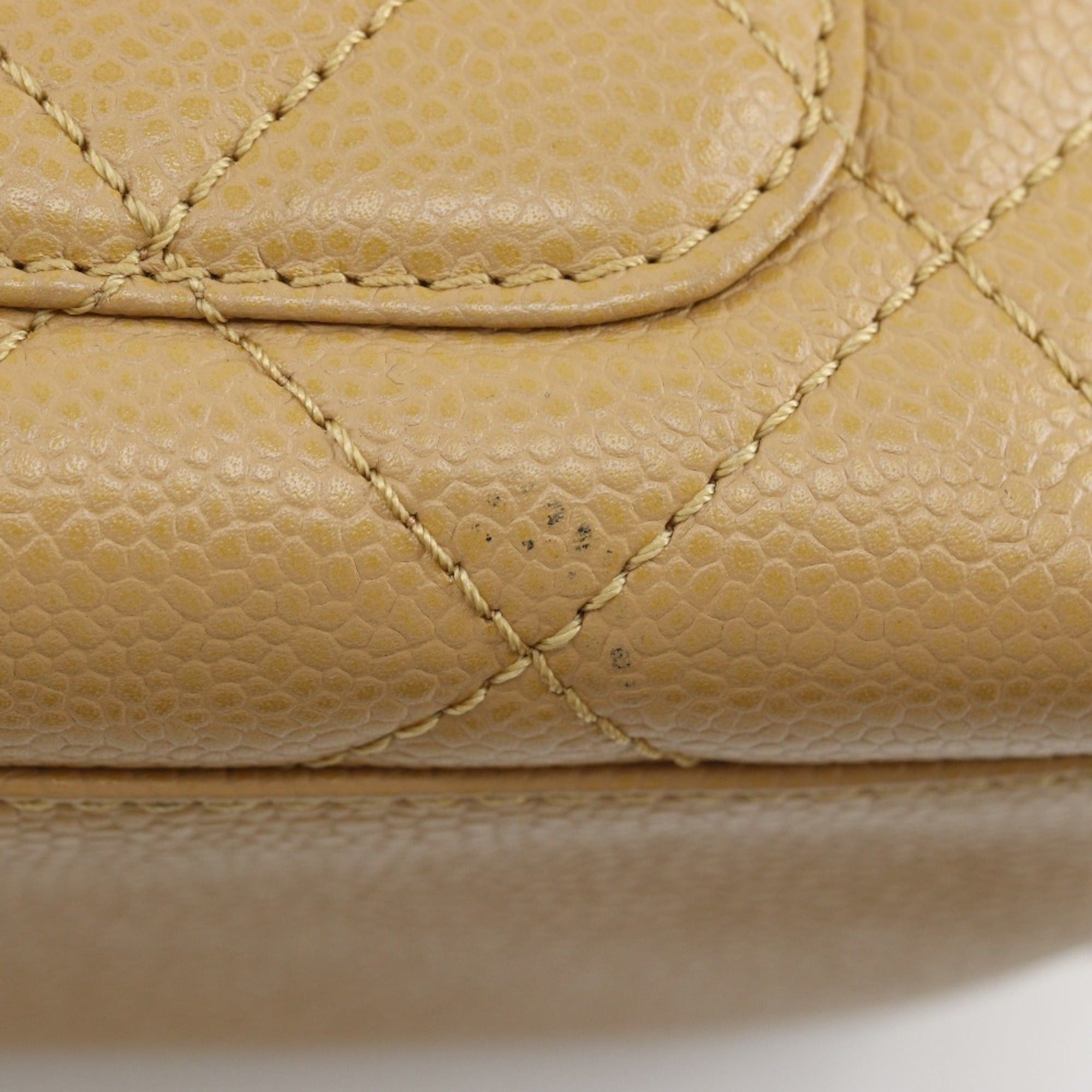 Chanel Chanel Matelassé Top Handle Bag, A12397, Caviar Leather, Beige, A5 size, Turnlock, Women's. Size ONE SIZE - 12 Thumbnail