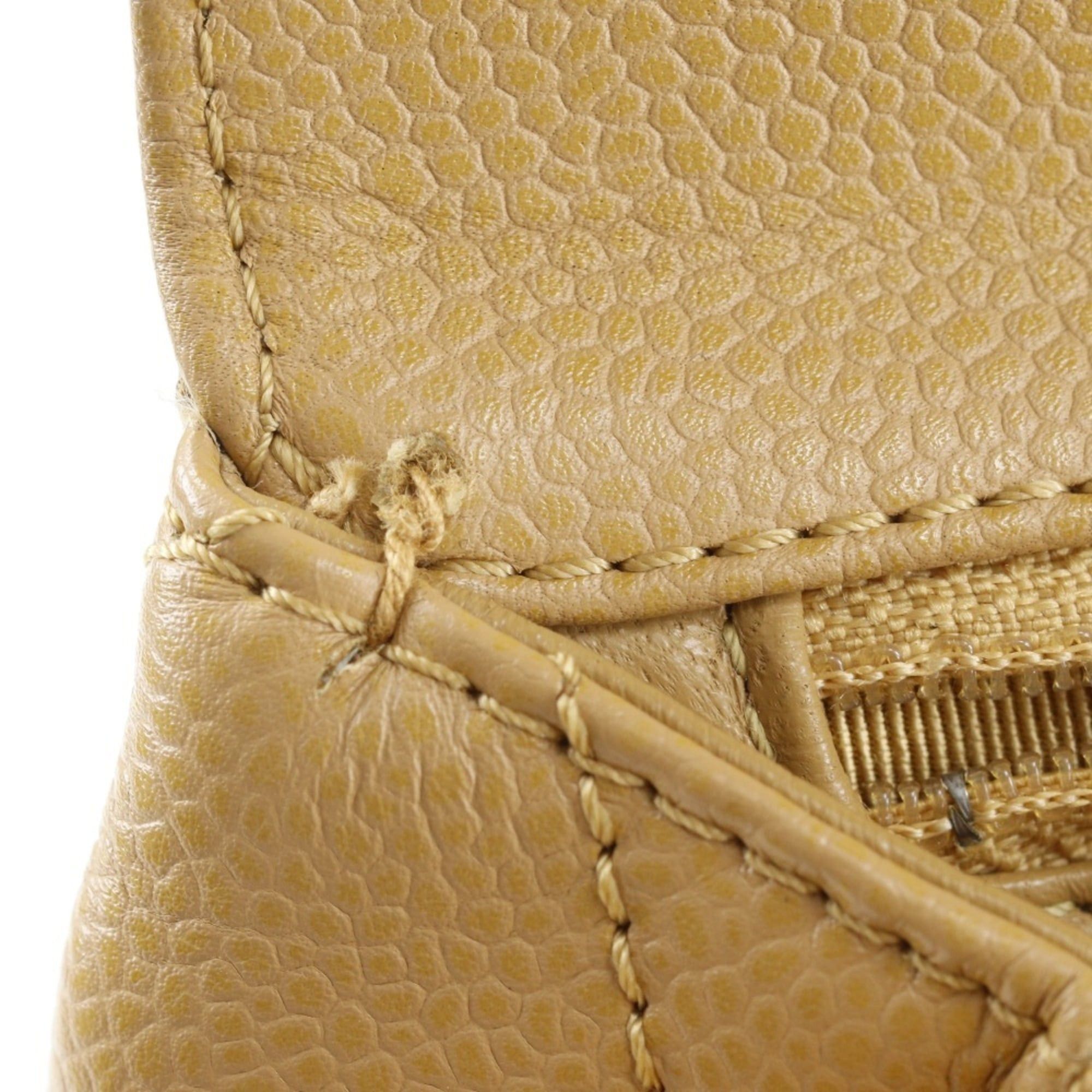 Chanel Chanel Matelassé Top Handle Bag, A12397, Caviar Leather, Beige, A5 size, Turnlock, Women's. Size ONE SIZE - 10 Thumbnail