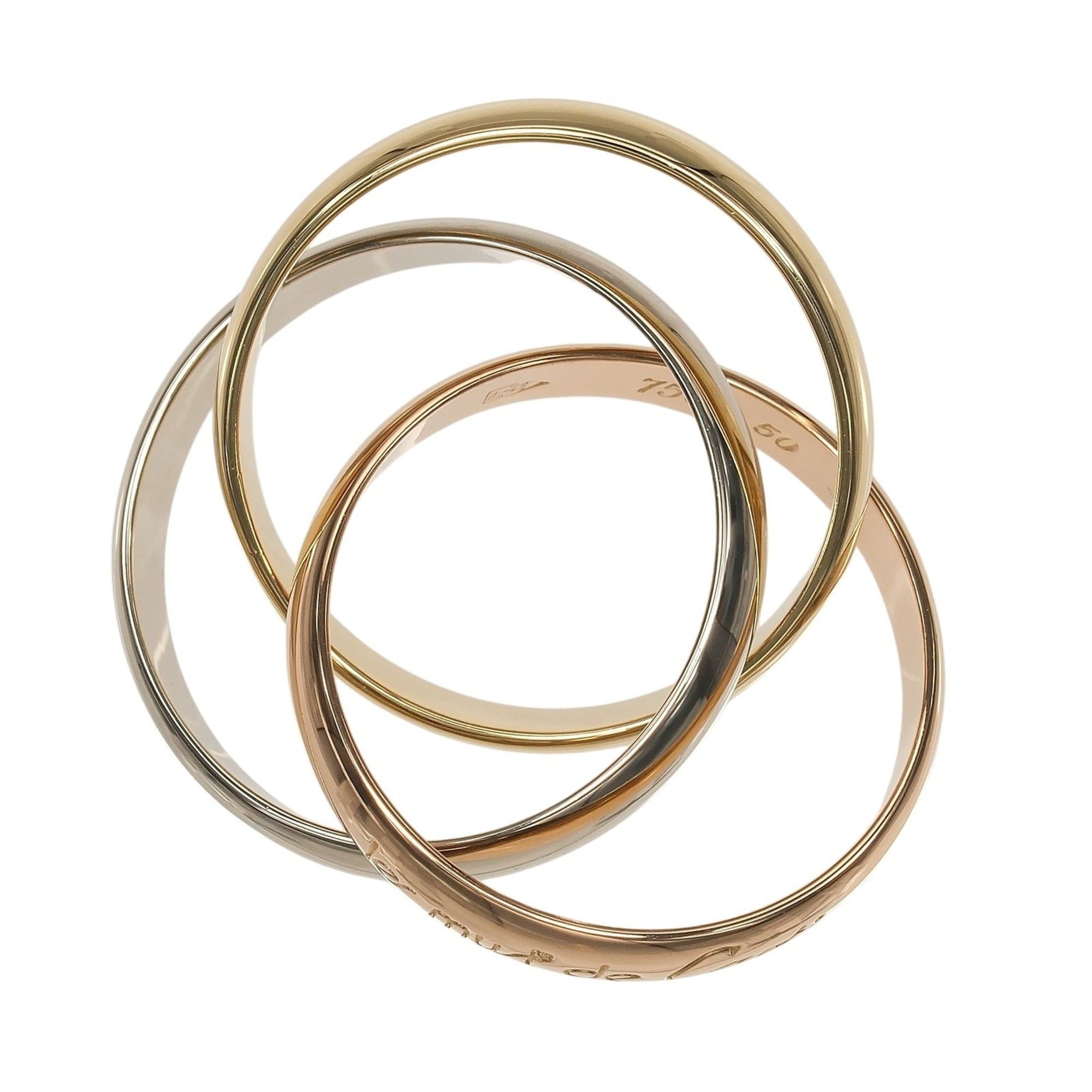 Cartier Cartier Trinity Ring, Size 10, 3.5mm Band, 18K Gold (YG, PG, WG), Approx. 7.27g Size ONE SIZE - 7 Thumbnail