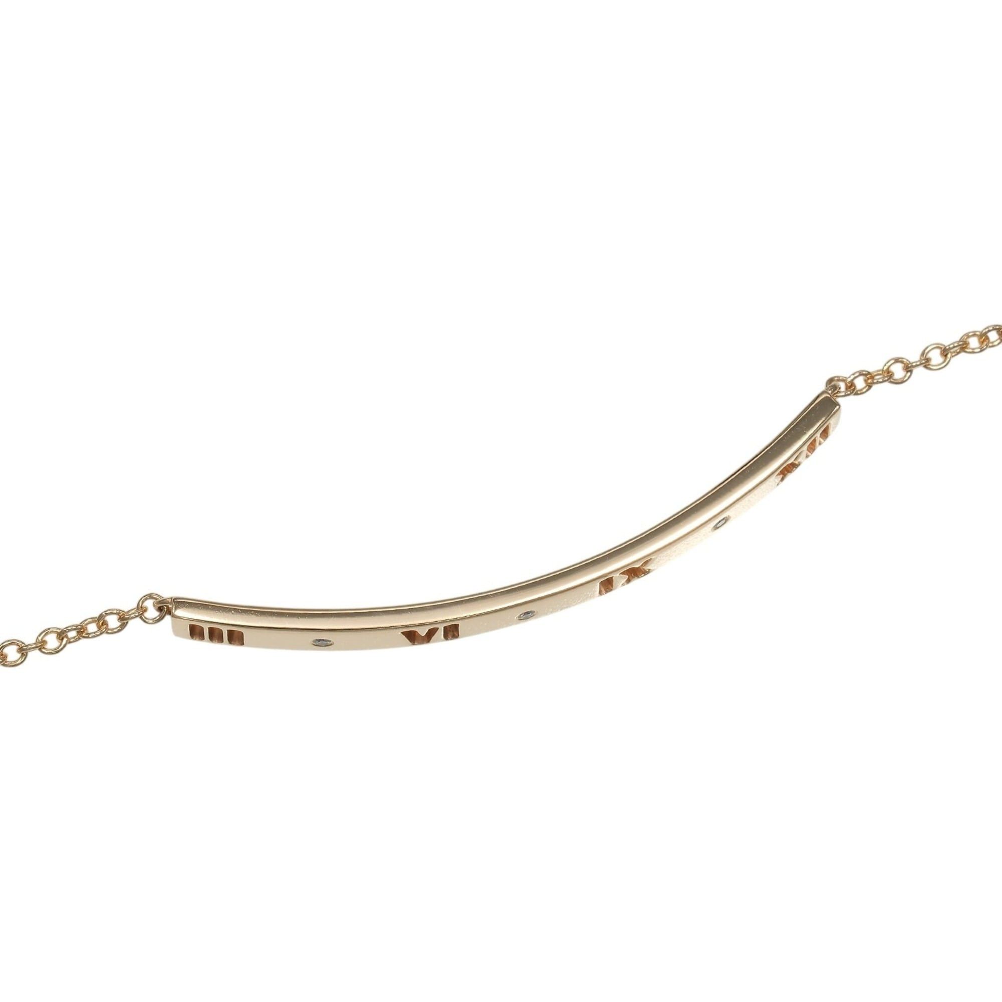 Tiffany & Co. Tiffany & Co. Atlas Bar Bracelet, 18K Pink Gold with Diamonds, Approx. 4g. Size ONE SIZE - 6 Thumbnail