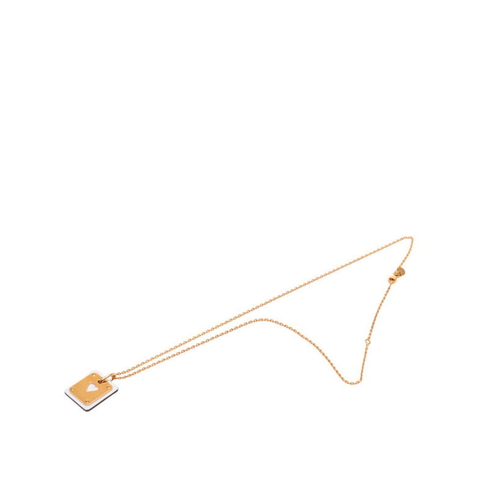 Hermes Hermes As de Coeur PM Necklace, Gold Multicolor Plated, Veau Swift Leather, Women's Size ONE SIZE - 3 Thumbnail