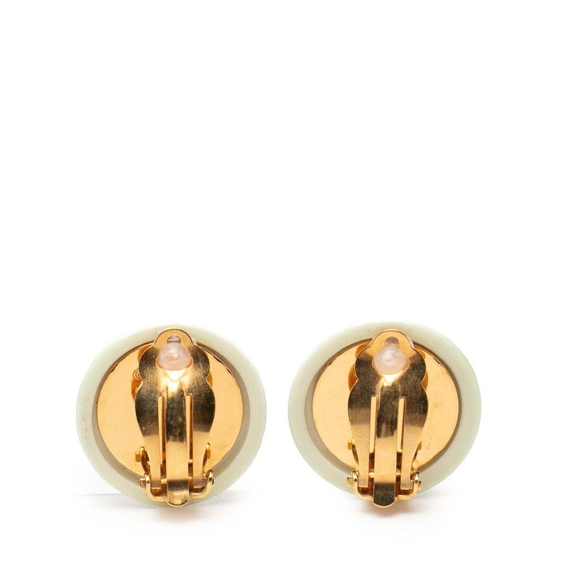 Chanel Chanel Coco Mark Vintage Earrings 97P Gold Green Plated Women's CHANEL Size ONE SIZE - 2 Thumbnail
