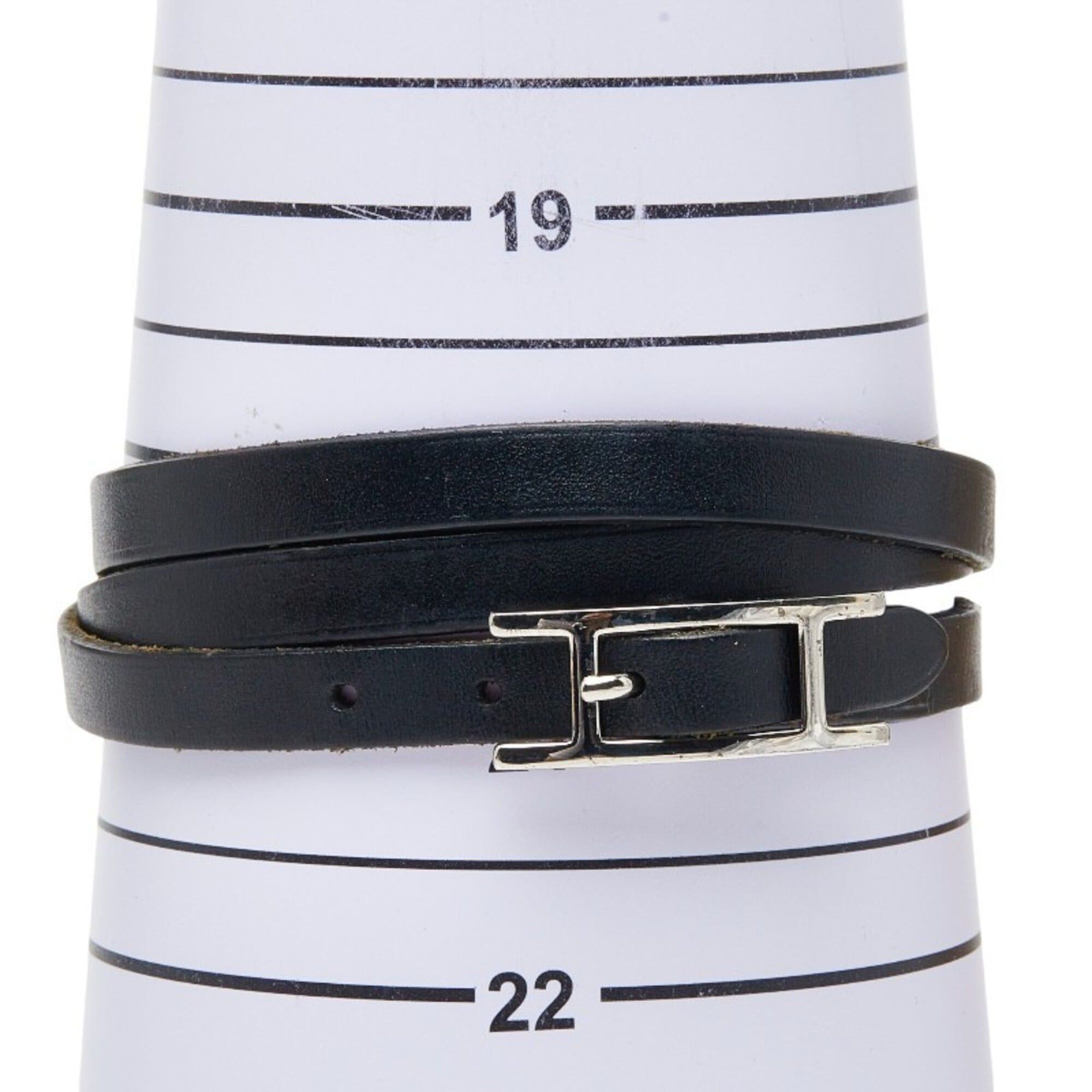 Hermes Hermes Api 3 Long Bracelet, Triple Strand, Black Leather, Women's Size ONE SIZE - 6 Thumbnail