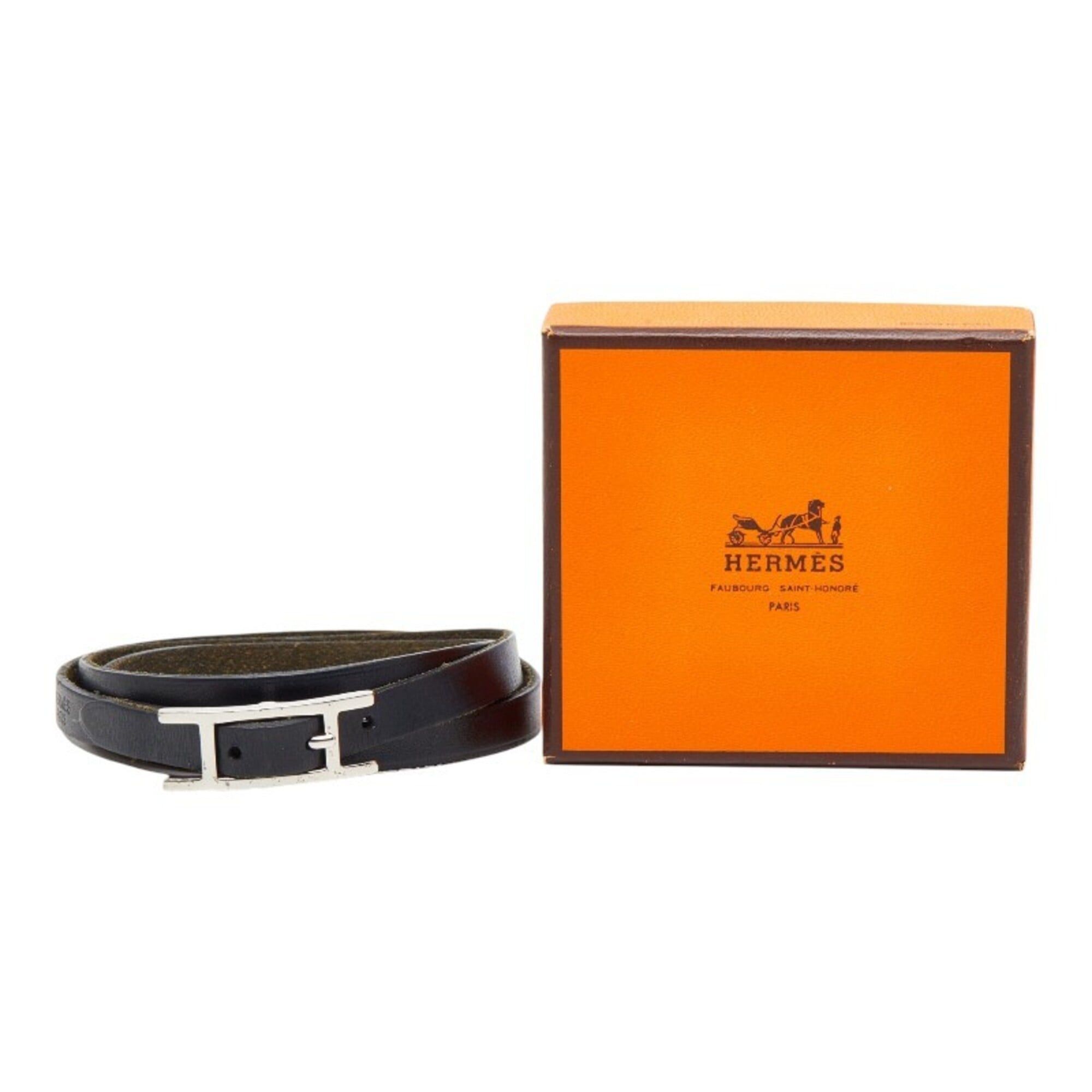 Hermes Hermes Api 3 Long Bracelet, Triple Strand, Black Leather, Women's Size ONE SIZE - 8 Thumbnail