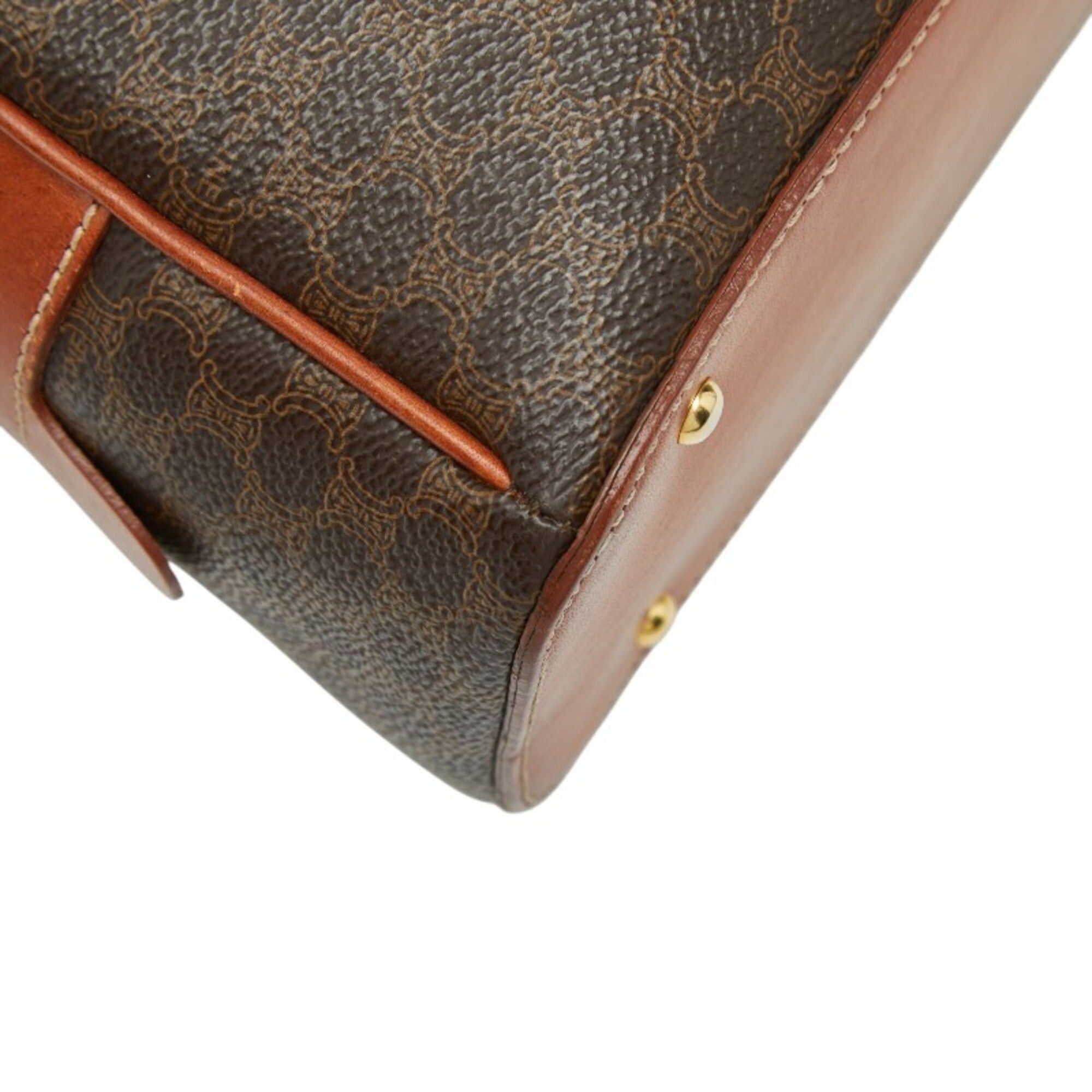 Celine Celine Macadam Handbag, Brown Leather, Women's CELINE Size ONE SIZE - 7 Thumbnail