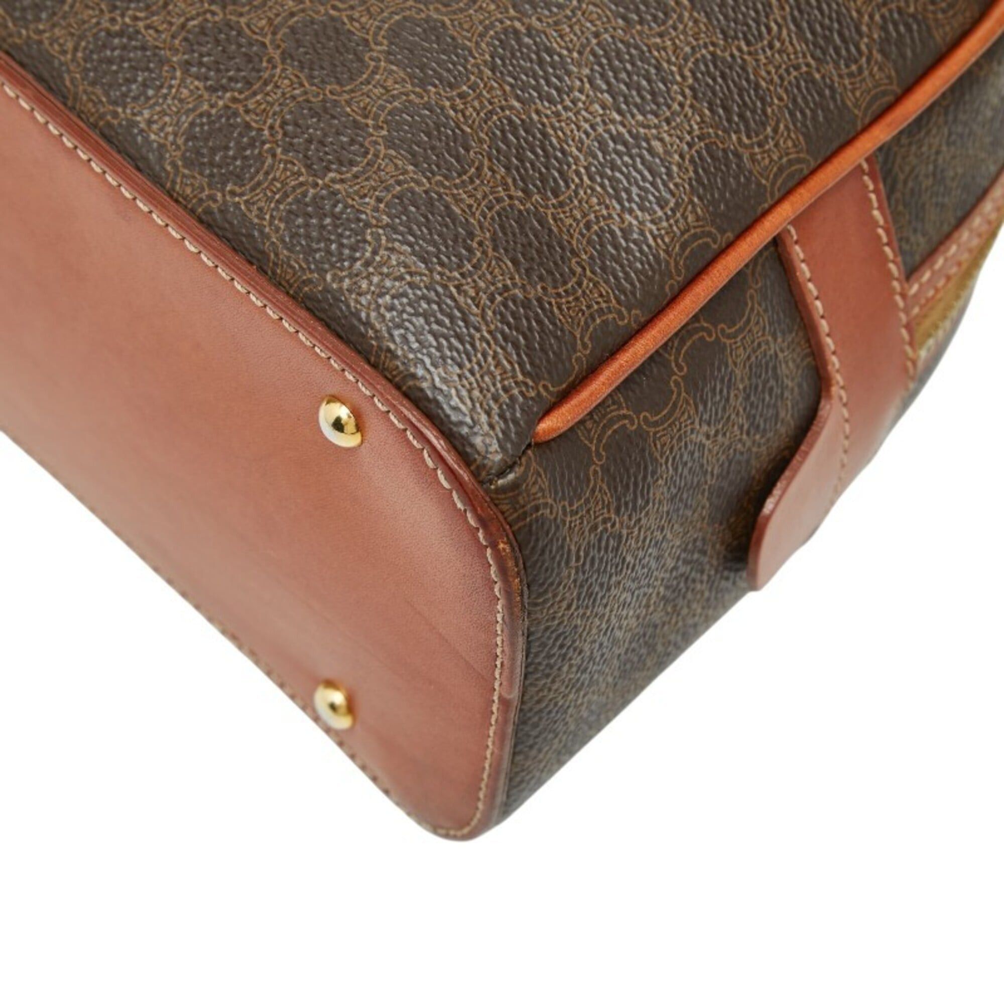 Celine Celine Macadam Handbag, Brown Leather, Women's CELINE Size ONE SIZE - 4 Thumbnail