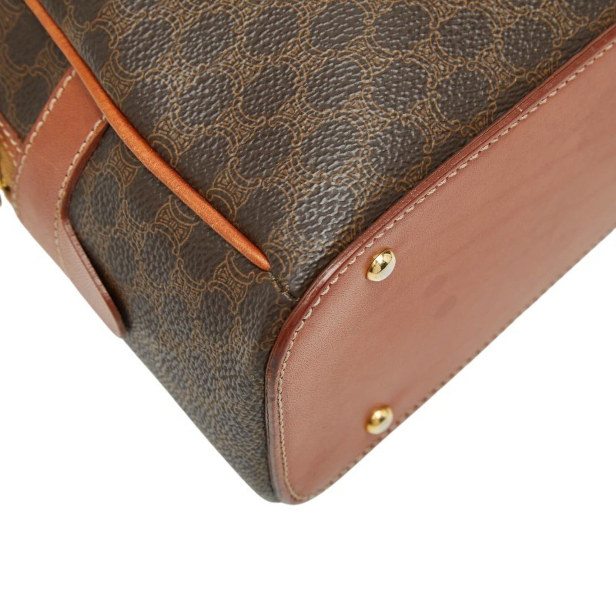 Celine Celine Macadam Handbag, Brown Leather, Women's CELINE Size ONE SIZE - 5 Thumbnail
