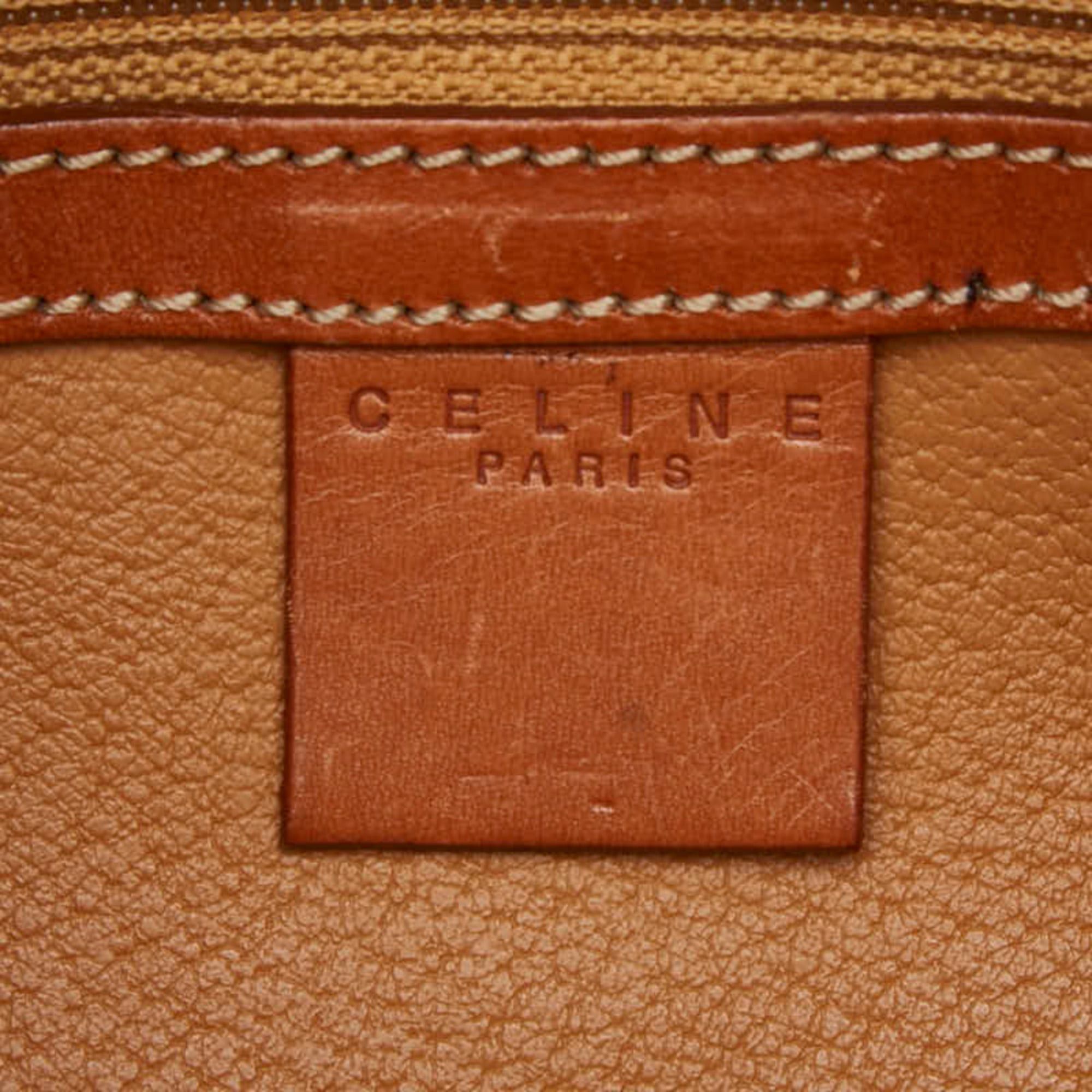 Celine Celine Macadam Handbag, Brown Leather, Women's CELINE Size ONE SIZE - 11 Thumbnail