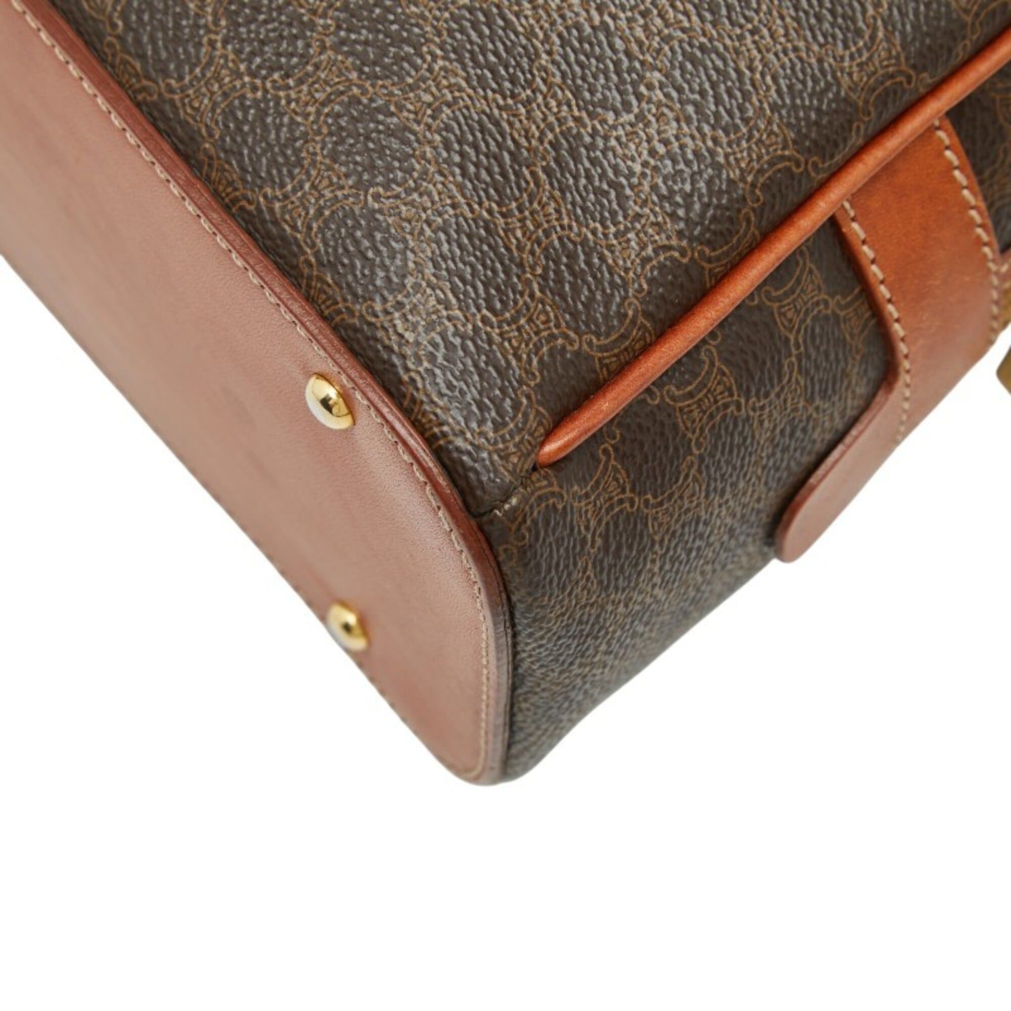 Celine Celine Macadam Handbag, Brown Leather, Women's CELINE Size ONE SIZE - 6 Thumbnail