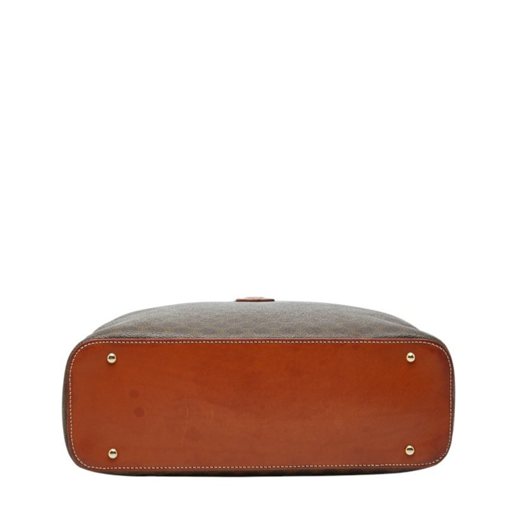 Celine Celine Macadam Handbag, Brown Leather, Women's CELINE Size ONE SIZE - 3 Thumbnail
