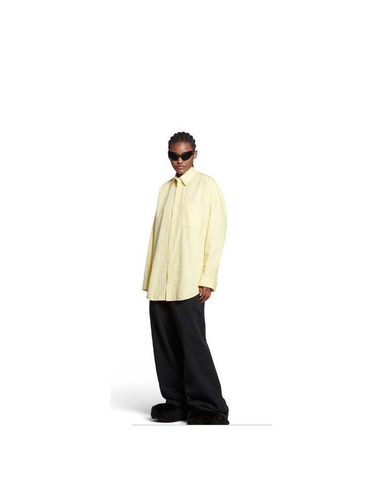 Balenciaga bb corp cocoon shirt large fit yellow Size US XL / EU 56 / 4 - 2 Thumbnail